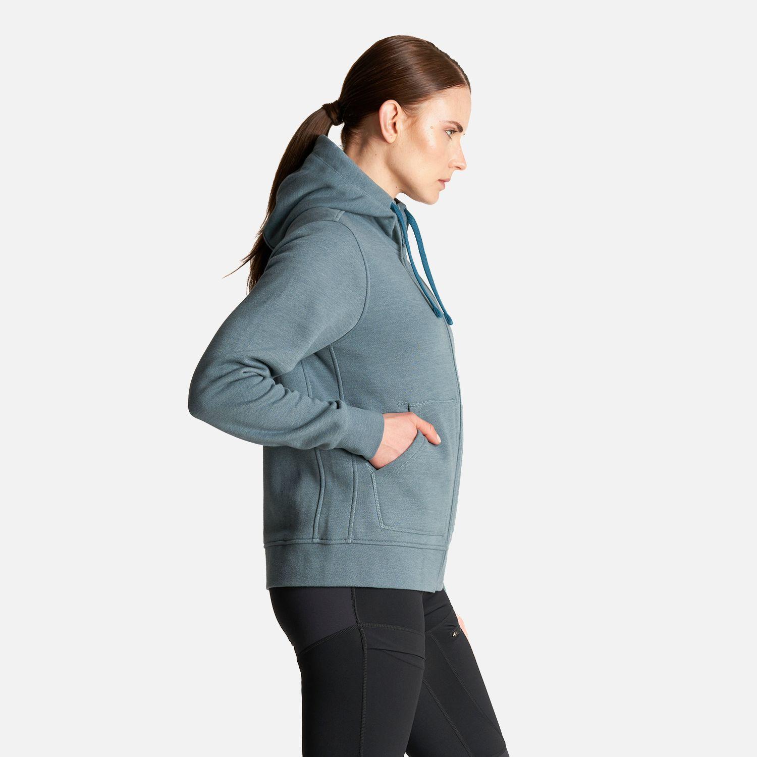 Poleron Mujer Insigne Full Zip Hoody Sweatshirt Melange Petroleo  Lippi-3