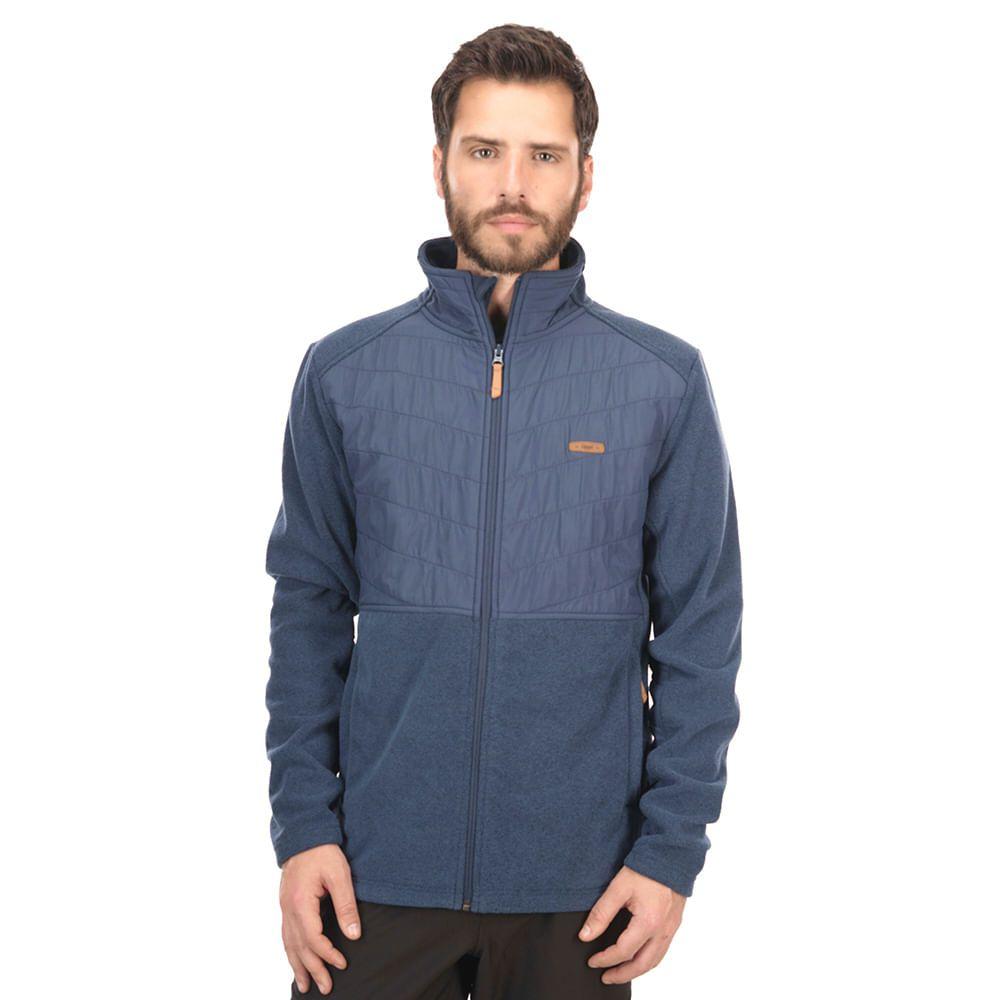 Poleron Hombre Route Therm-Pro Full Zip Verde Militar Lippi-1