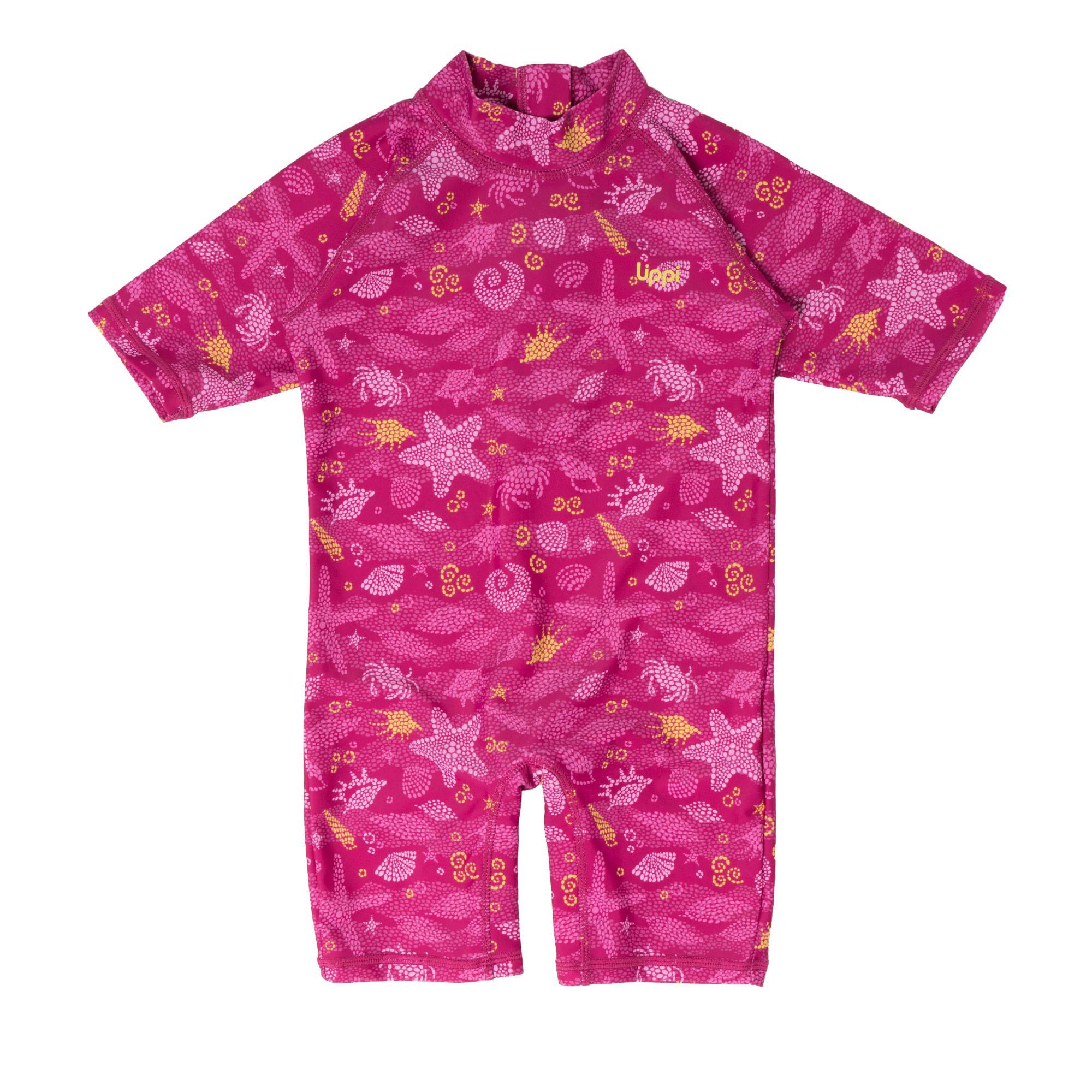 Traje de Baño Baby Girl Sun Pro Swimsuit Print Fucsia Lippi-0
