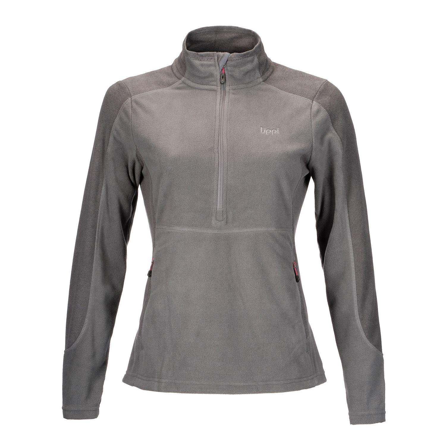 Poleron Mujer Lighter Nano-F 14 Zip Gris Oscuro Lippi-0