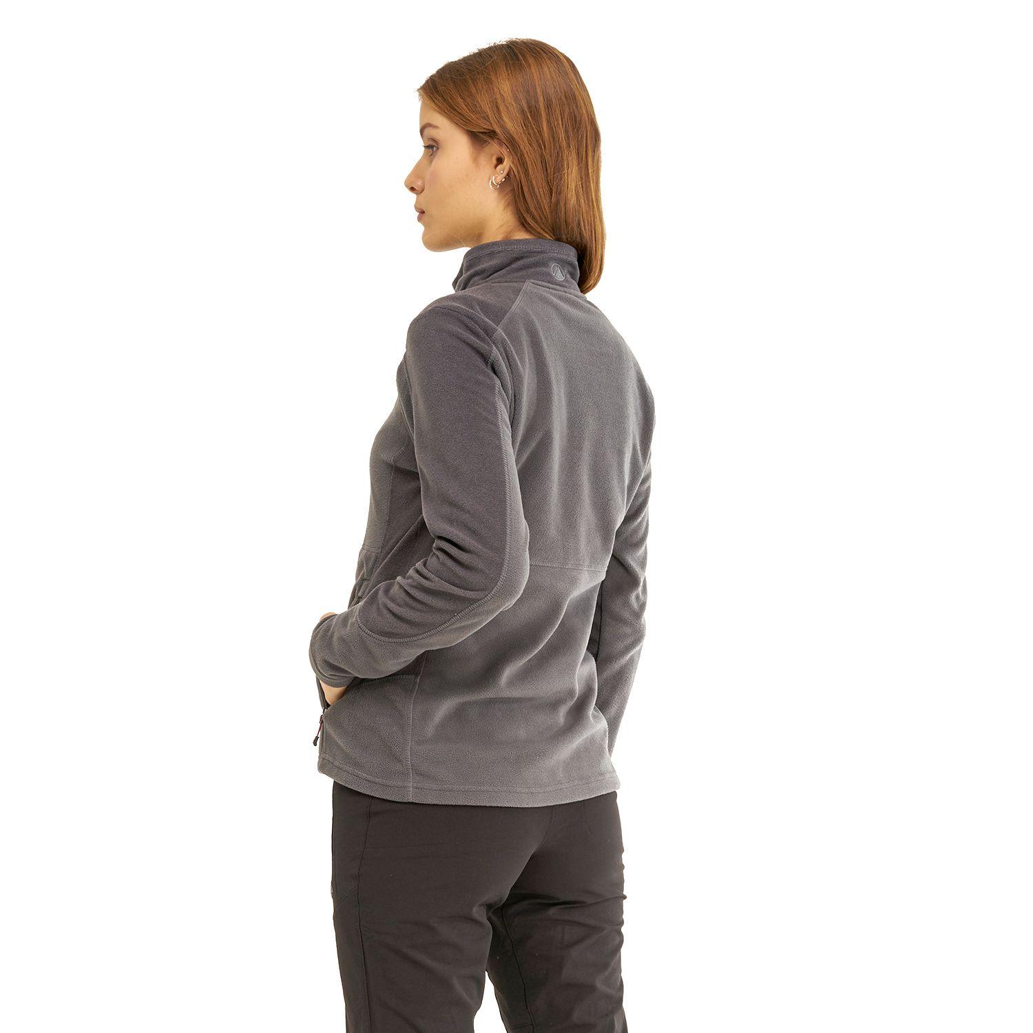 Poleron Mujer Lighter Nano-F 14 Zip Gris Oscuro Lippi-2