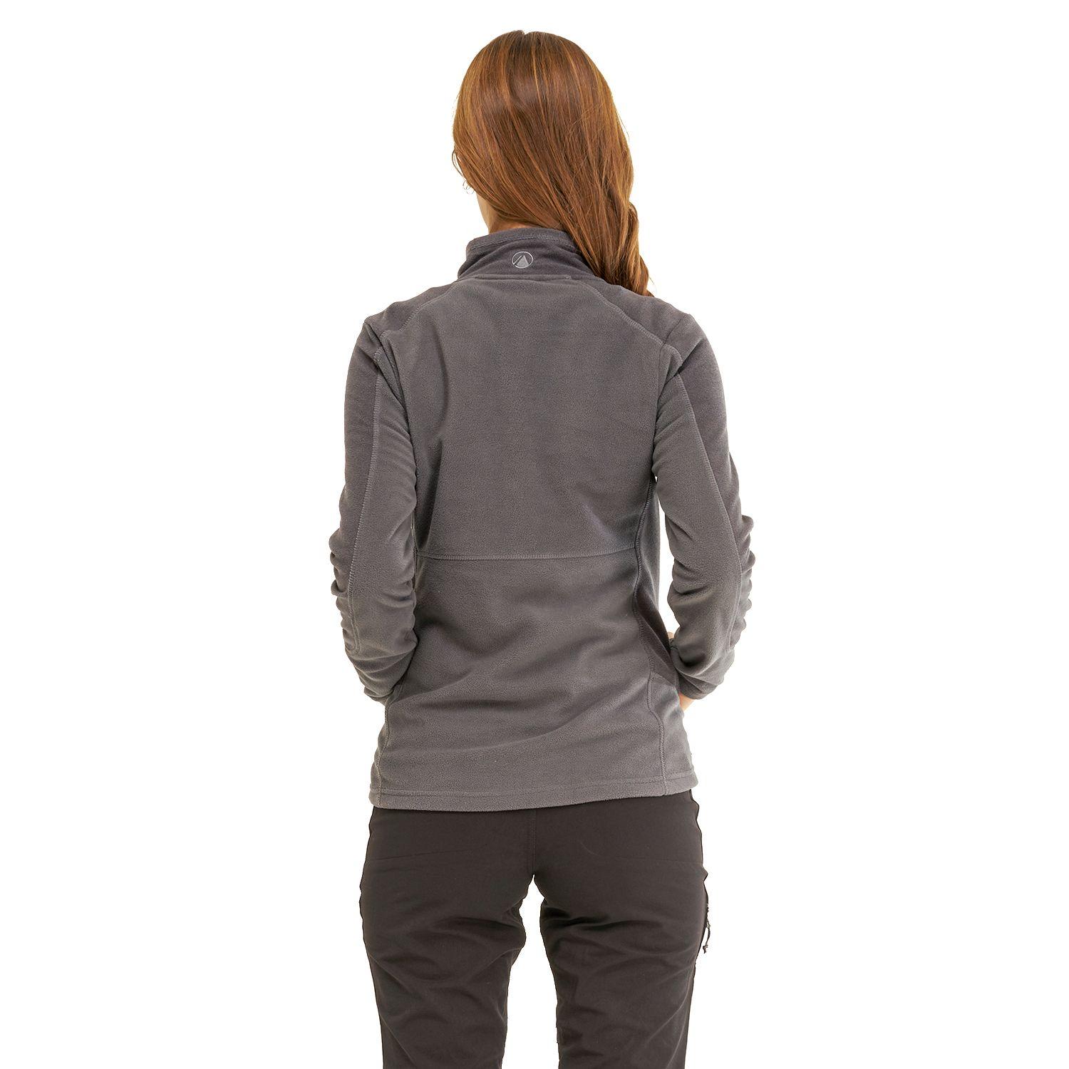 Poleron Mujer Lighter Nano-F 14 Zip Gris Oscuro Lippi-3