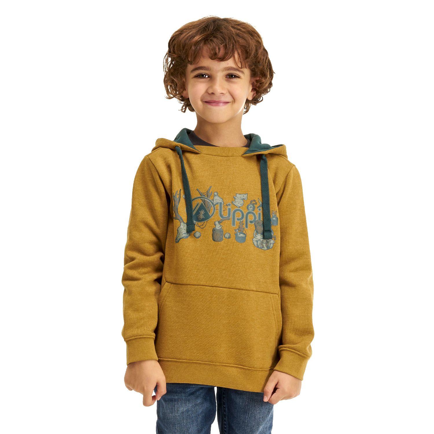 Poleron Niño Insigne Hoody Sweatshirt Melange Mostaza Lippi-1