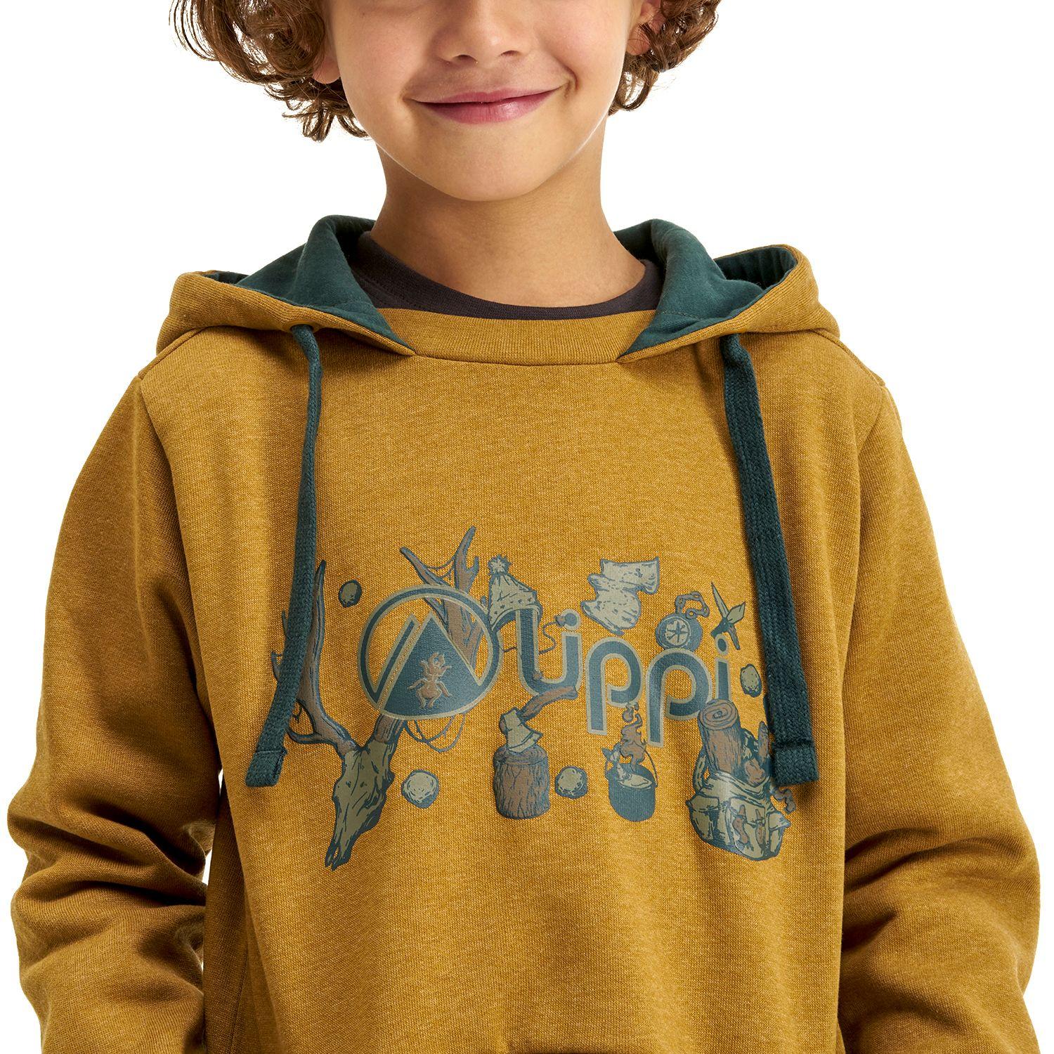 Poleron Niño Insigne Hoody Sweatshirt Melange Mostaza Lippi-4