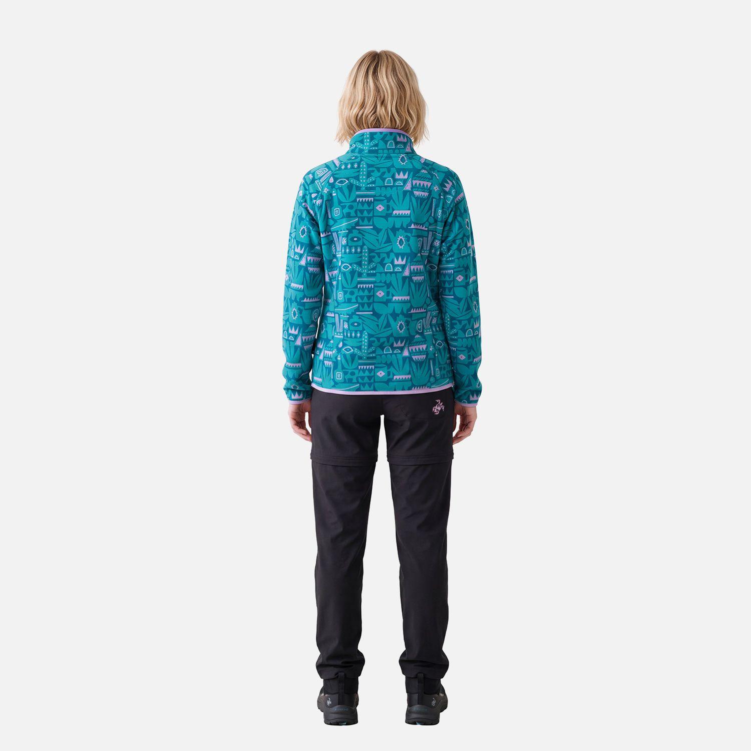 Polerón Mujer Taina Print Turquesa Haka Honu V27-3