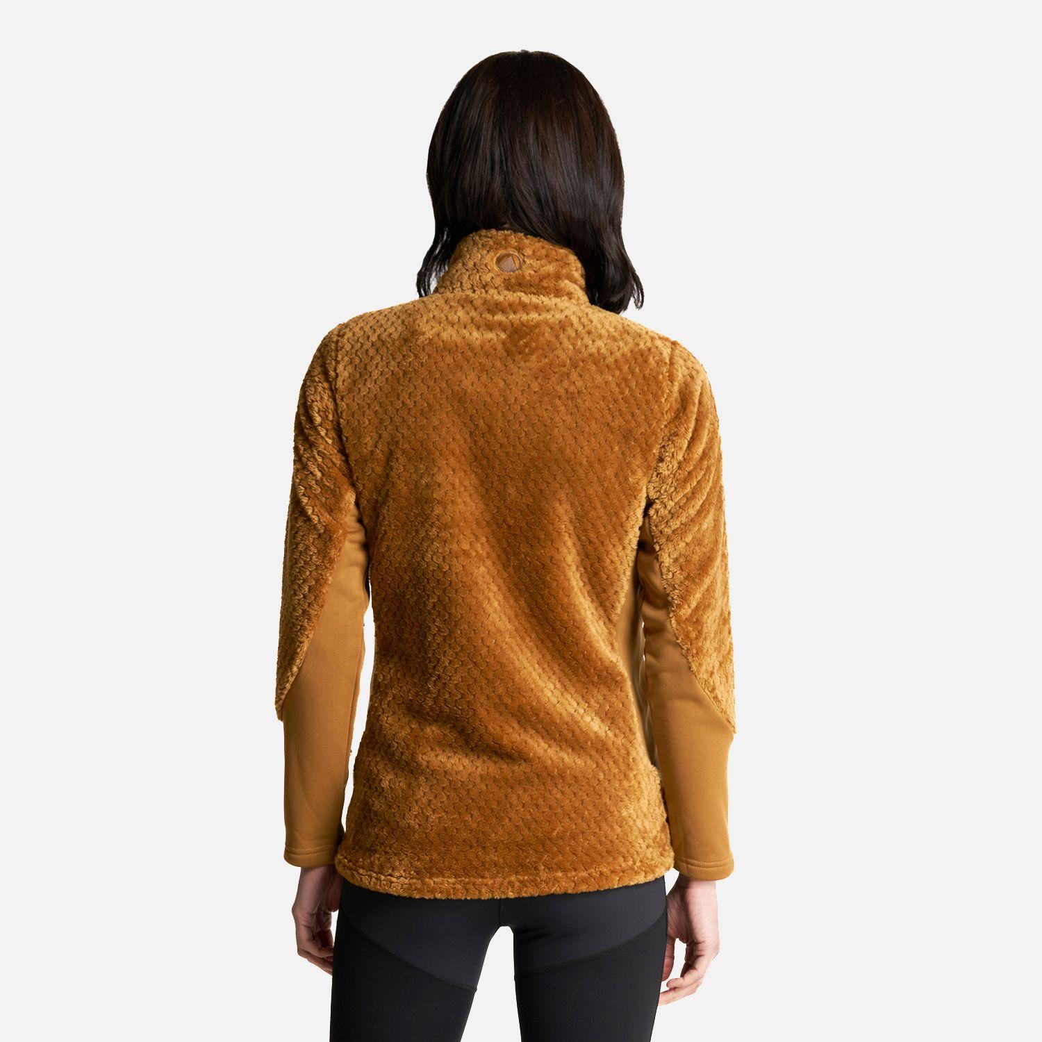 Chaqueta Mujer Furry Shaggy-Pro Jacket Mostaza Oscuro Lippi-3