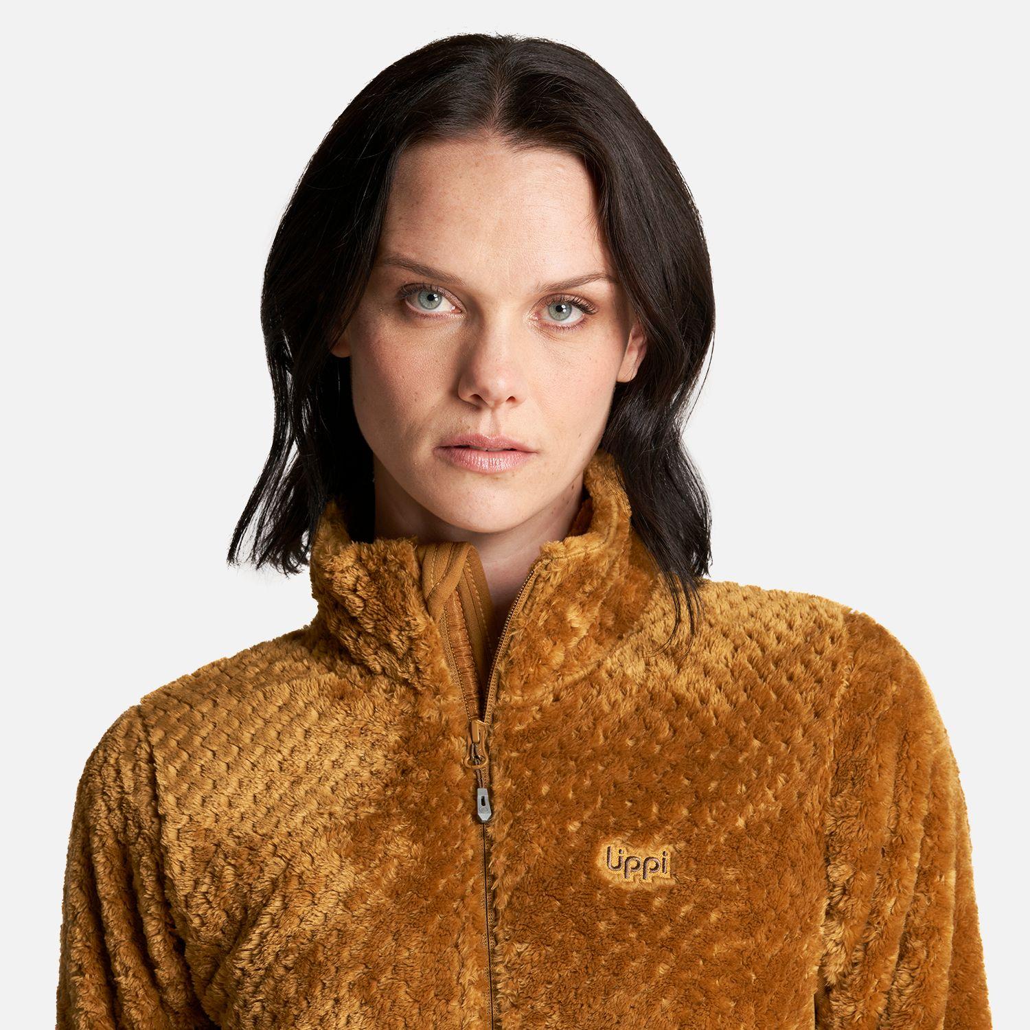 Chaqueta Mujer Furry Shaggy-Pro Jacket Mostaza Oscuro Lippi-4