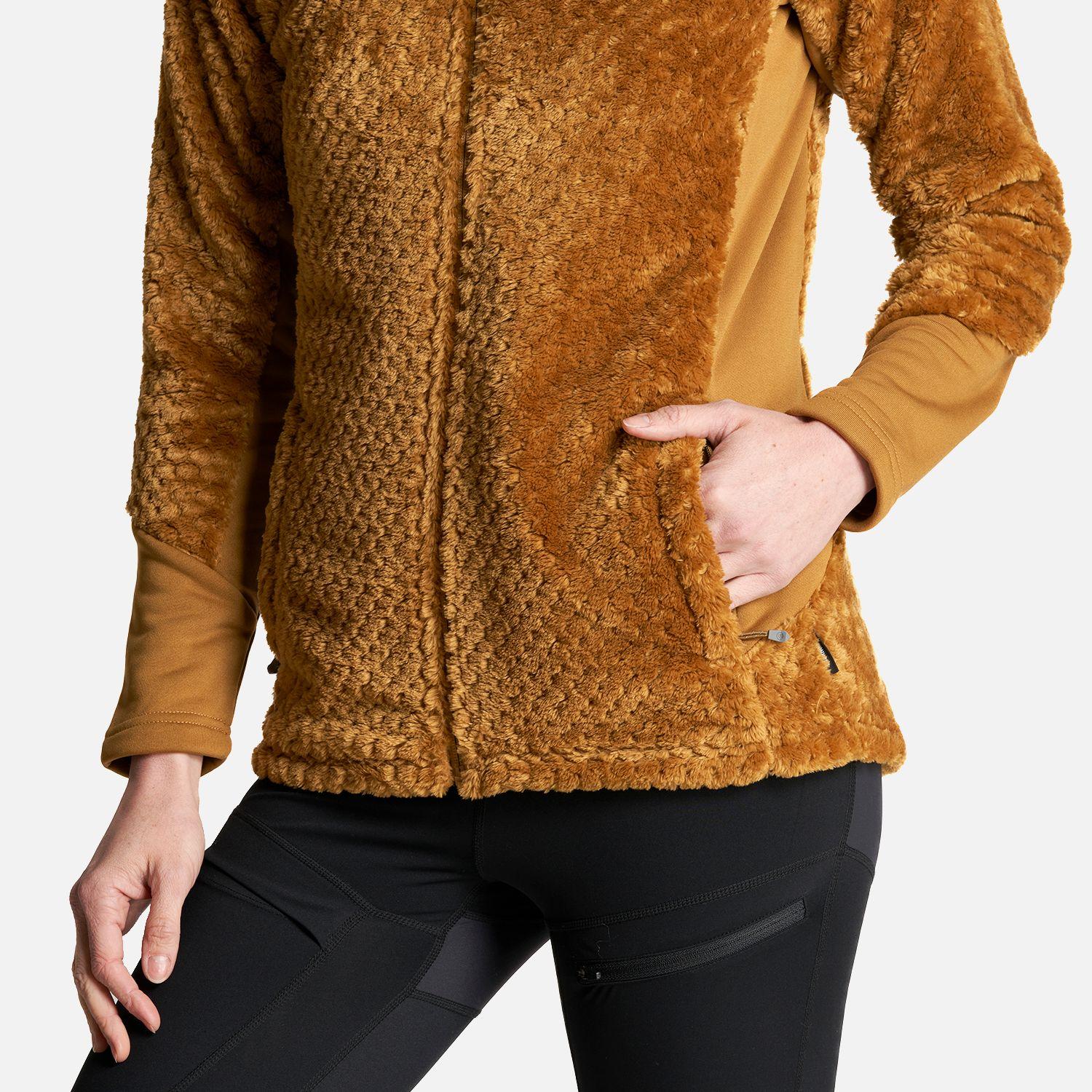 Chaqueta Mujer Furry Shaggy-Pro Jacket Mostaza Oscuro Lippi-5