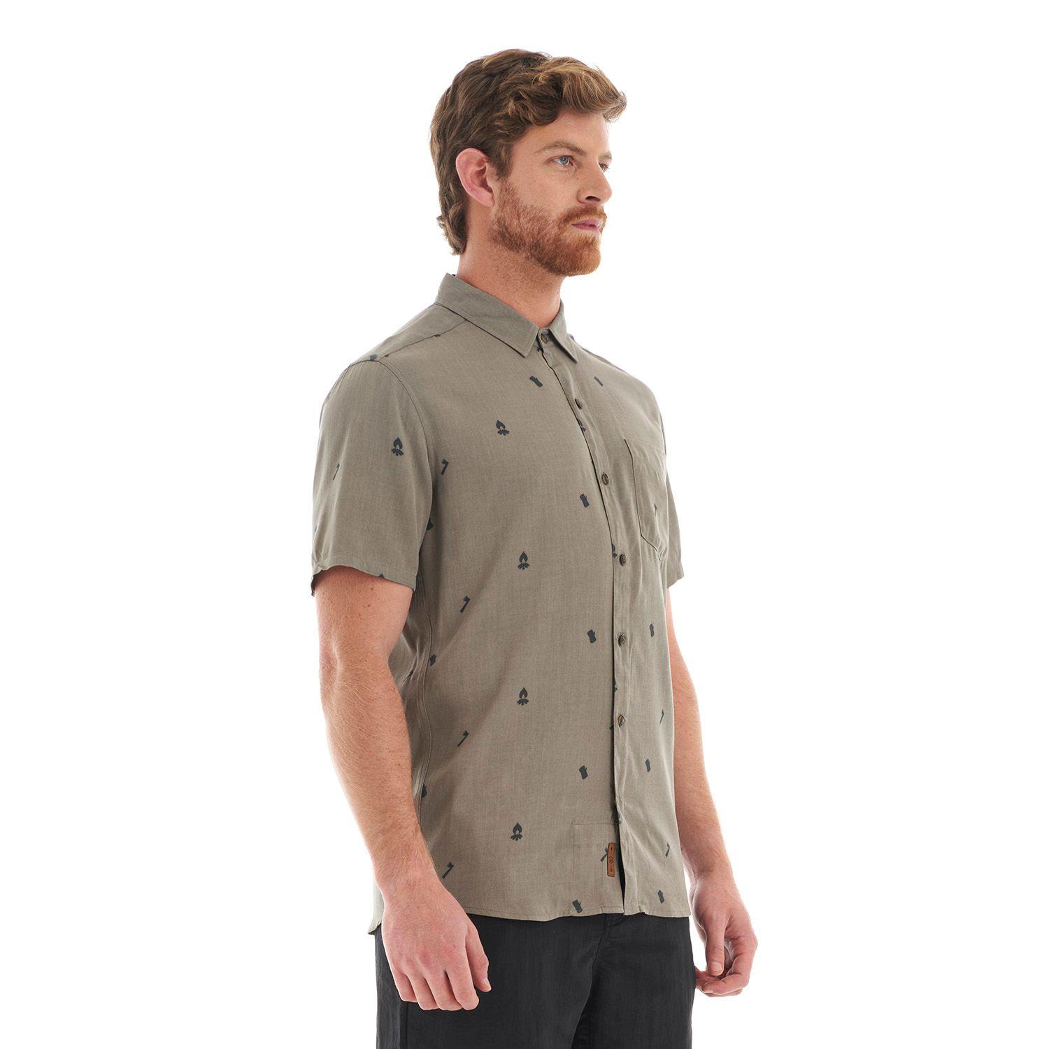 Camisa Hombre Camp Short Sleeve Shirt Print Laurel Lippi-2
