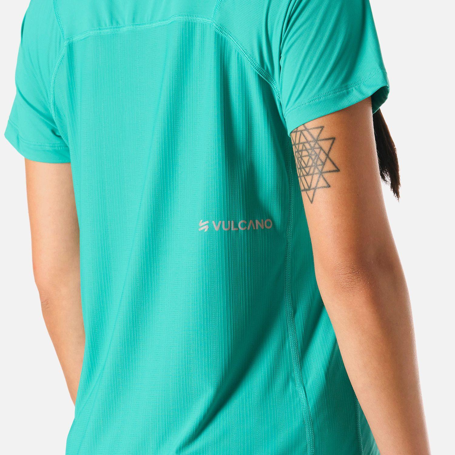 Polera Mujer Built To Move T-Shirt Turquesa Vulcano-5