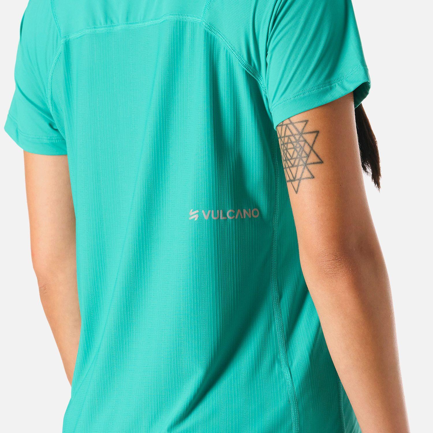 Polera Mujer Built To Move T-Shirt Turquesa Vulcano-5