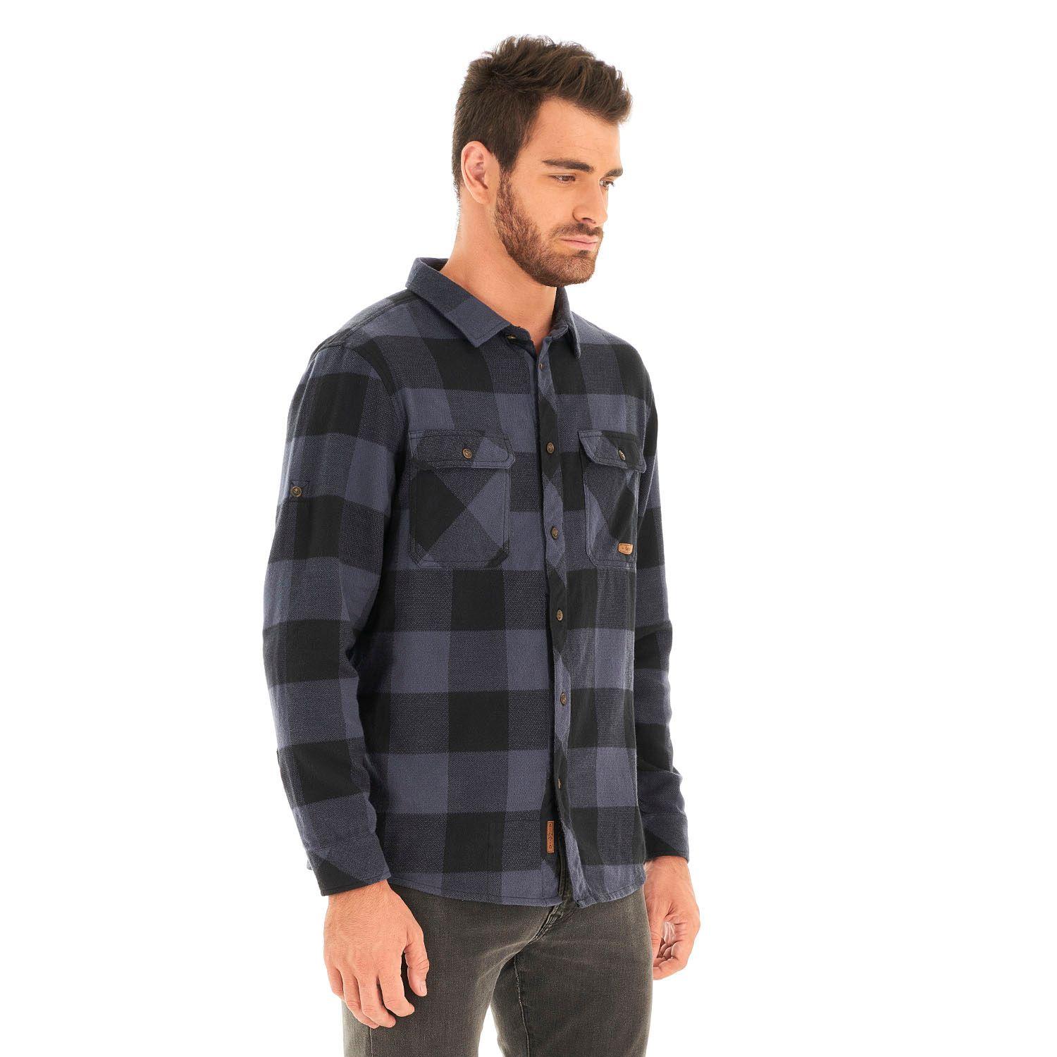 Camisa Hombre Lumberjack Shirt Azul Marino Lippi I21-2