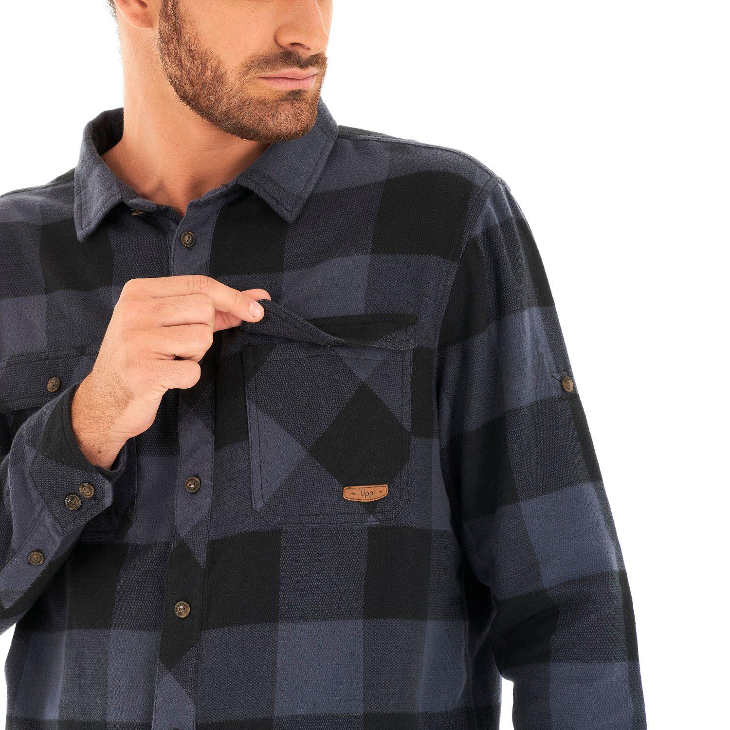 Camisa Hombre Lumberjack Shirt Azul Marino Lippi I21-6