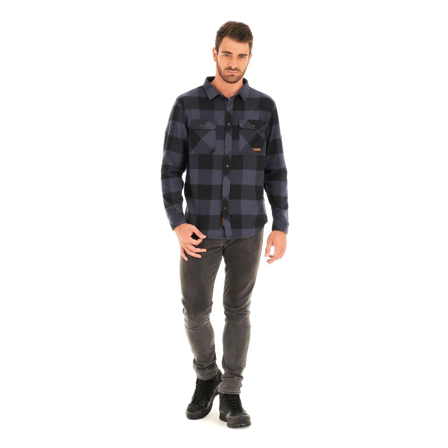 Camisa Hombre Lumberjack Shirt Azul Marino Lippi I21-8