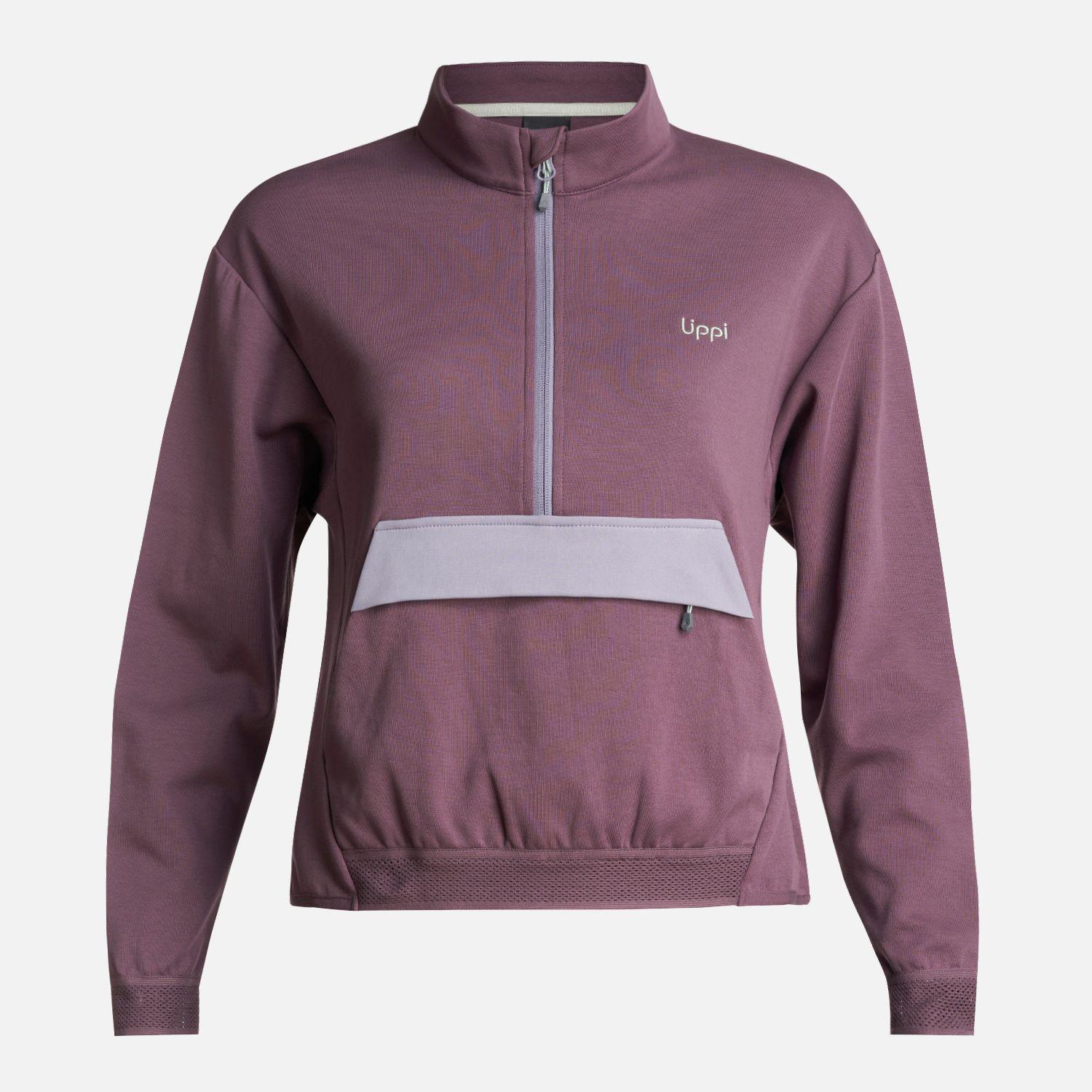 Poleron Mujer  DownStreet 1/4 Zip Sweatshirt Morado Lippi-0