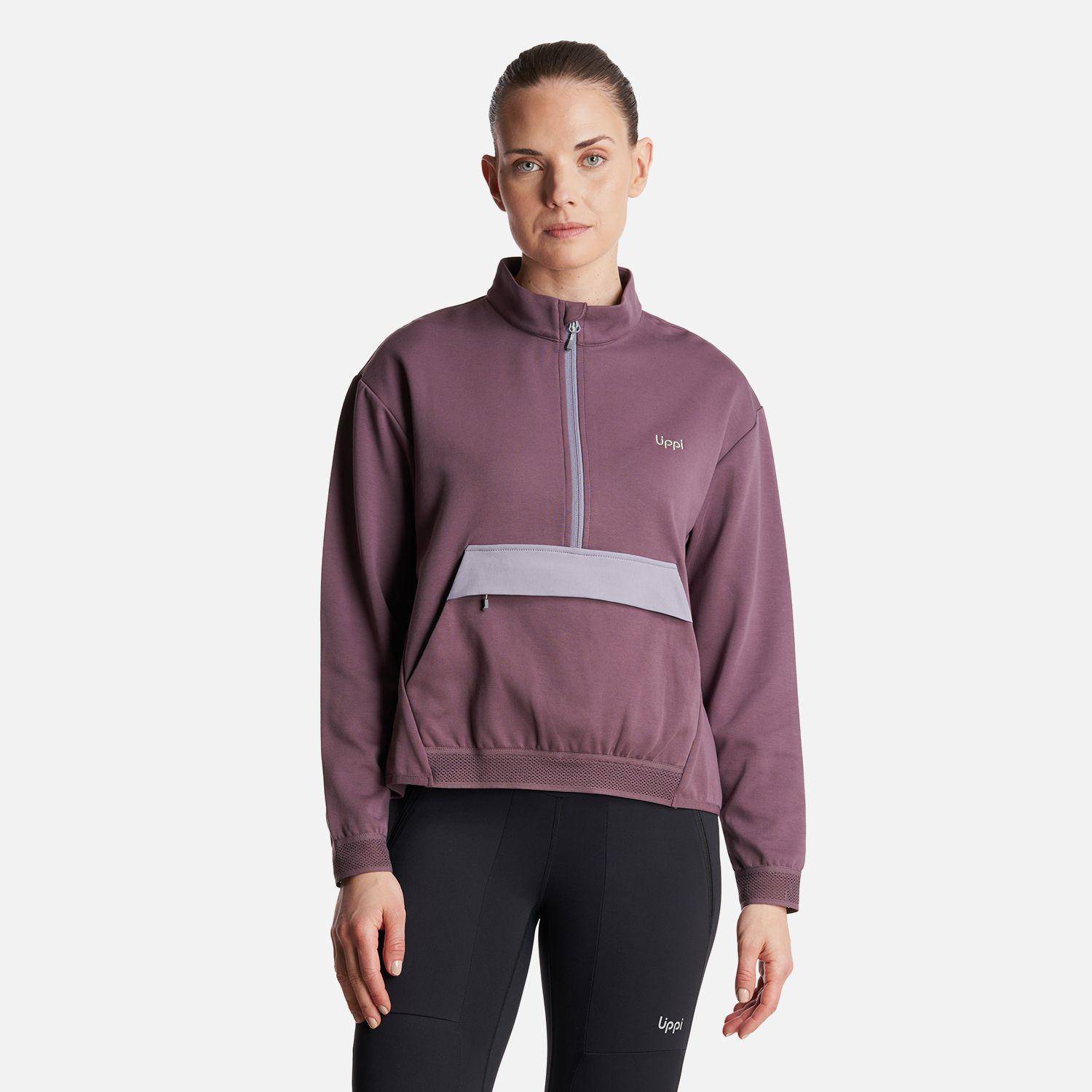 Poleron Mujer  DownStreet 1/4 Zip Sweatshirt Morado Lippi-1