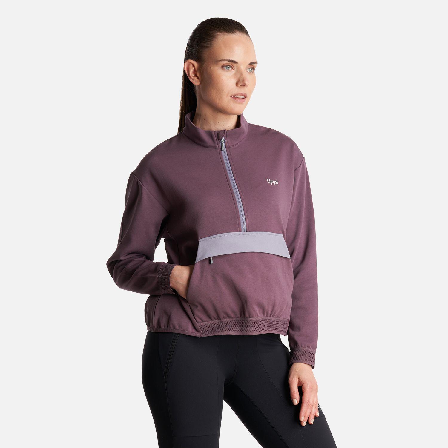 Poleron Mujer  DownStreet 1/4 Zip Sweatshirt Morado Lippi-2