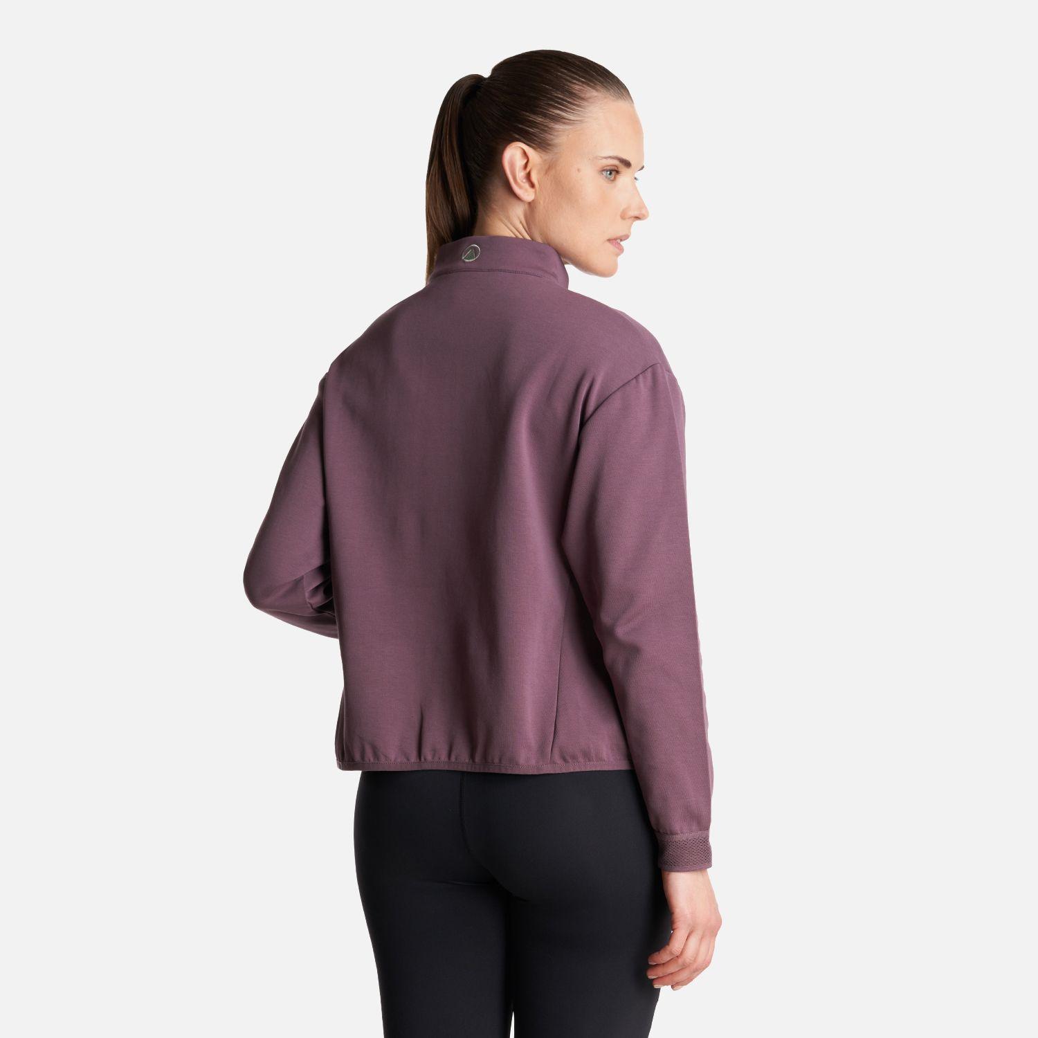Poleron Mujer  DownStreet 1/4 Zip Sweatshirt Morado Lippi-3