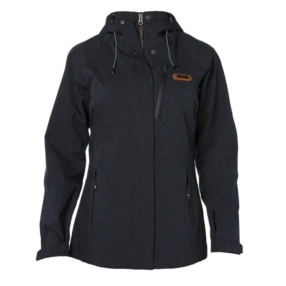 Chaqueta Mujer Drizzle B-Dry Hoody Jacket Melange Negro Lippi-0
