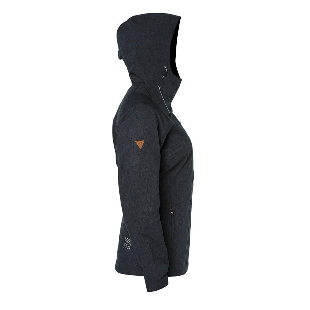 Chaqueta Mujer Drizzle B-Dry Hoody Jacket Melange Negro Lippi-1
