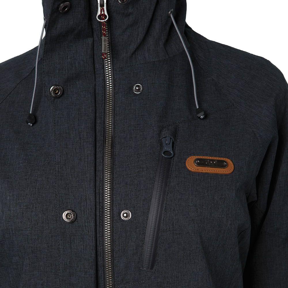 Chaqueta Mujer Drizzle B-Dry Hoody Jacket Melange Negro Lippi-5