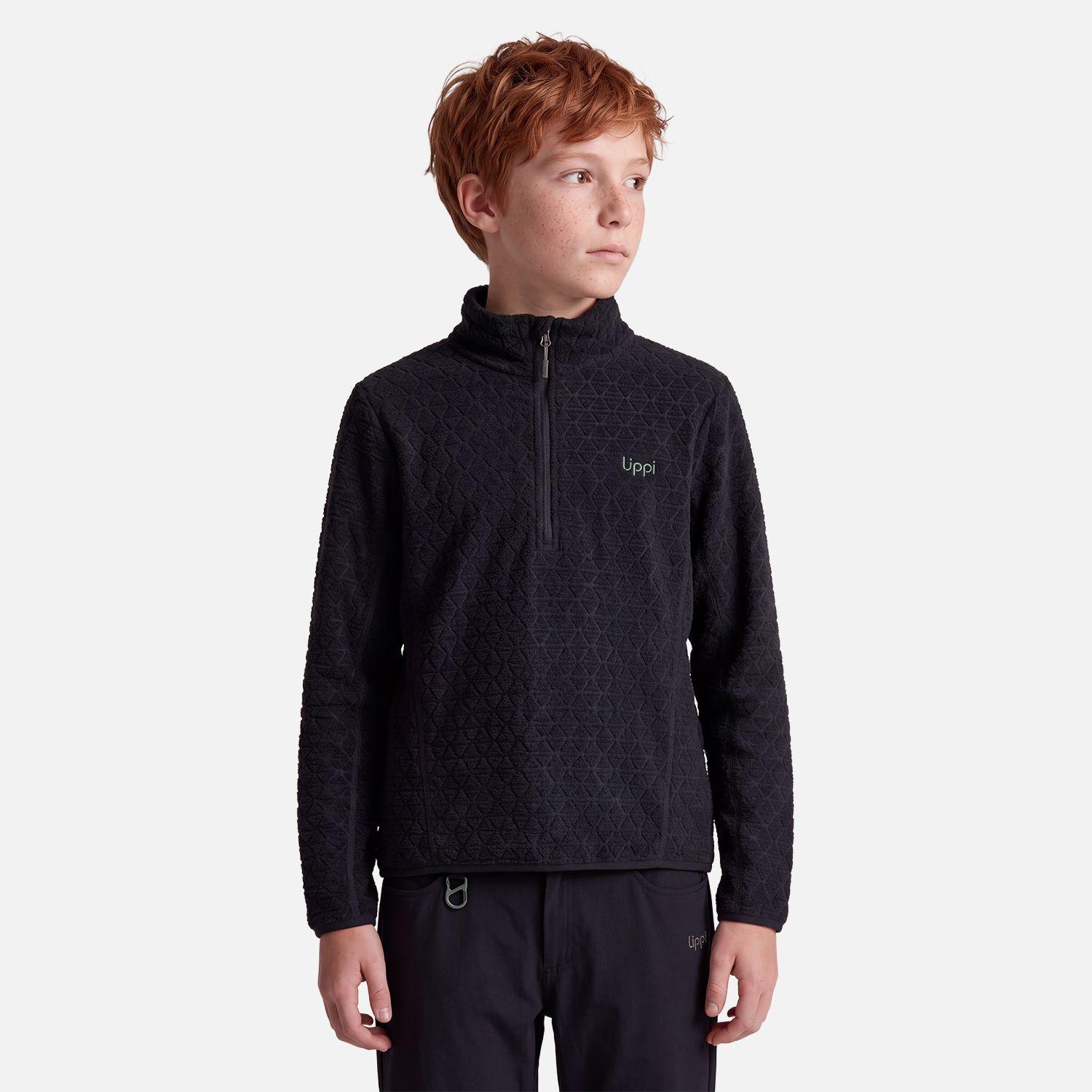 Polerón Teen Boy Jacaranda Nano-F 1/4 Zip Negro Lippi V27-0