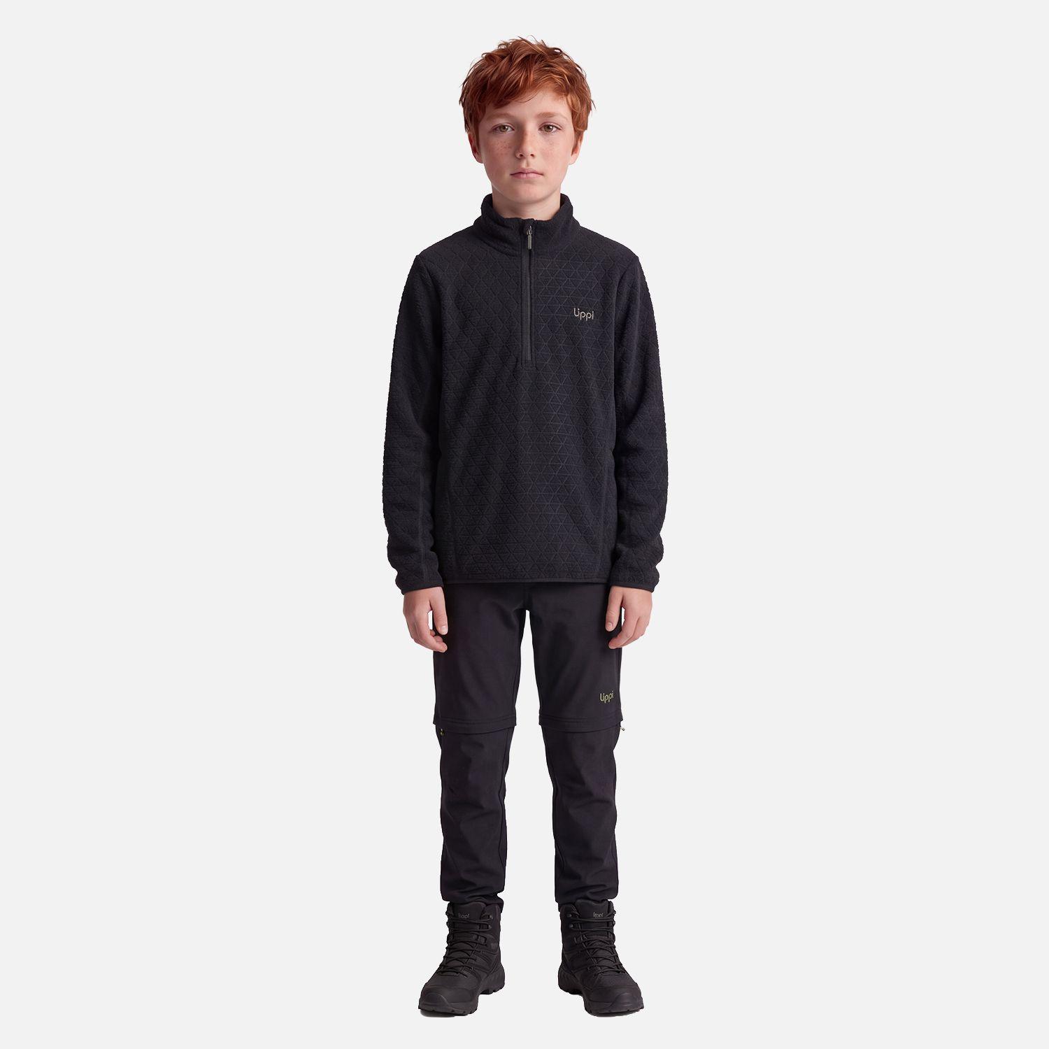 Polerón Teen Boy Jacaranda Nano-F 1/4 Zip Negro Lippi V27-2