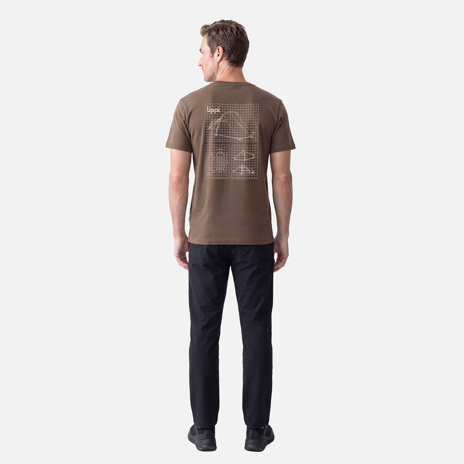 Polera Hombre Ulmo Back Print T-Shirt Cafe Lippi V27-5