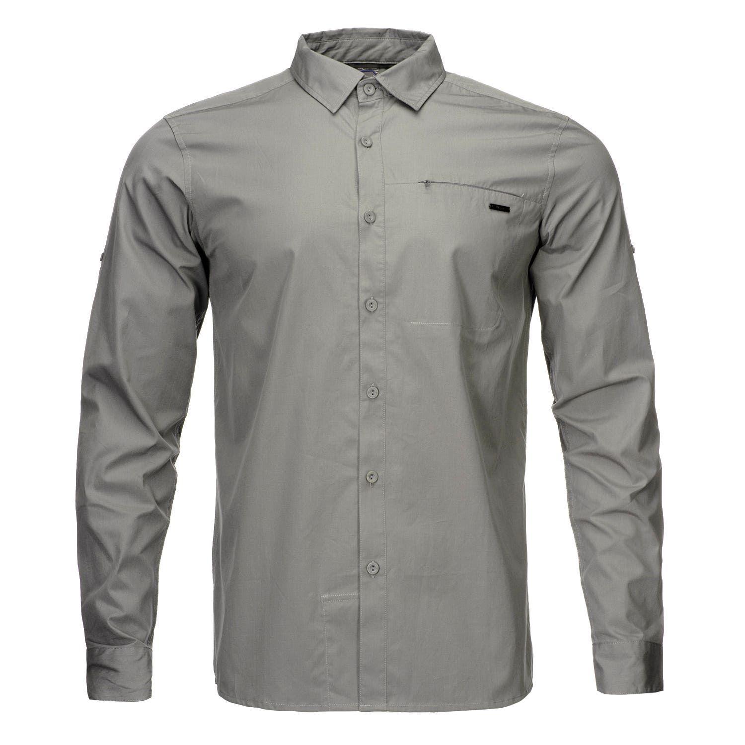 Camisa Hombre Alloy Long Sleeve Shirt Melange Gris Oscuro Lippi V23-0