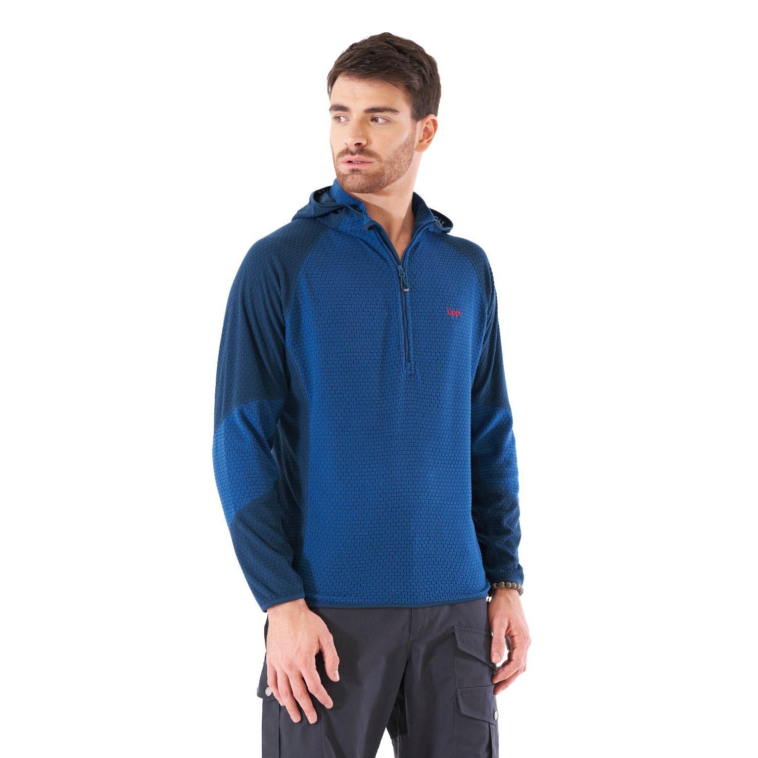Poleron Hombre Jacaranda Nano-F 14 Zip Hoody Azul Lippi V21-2