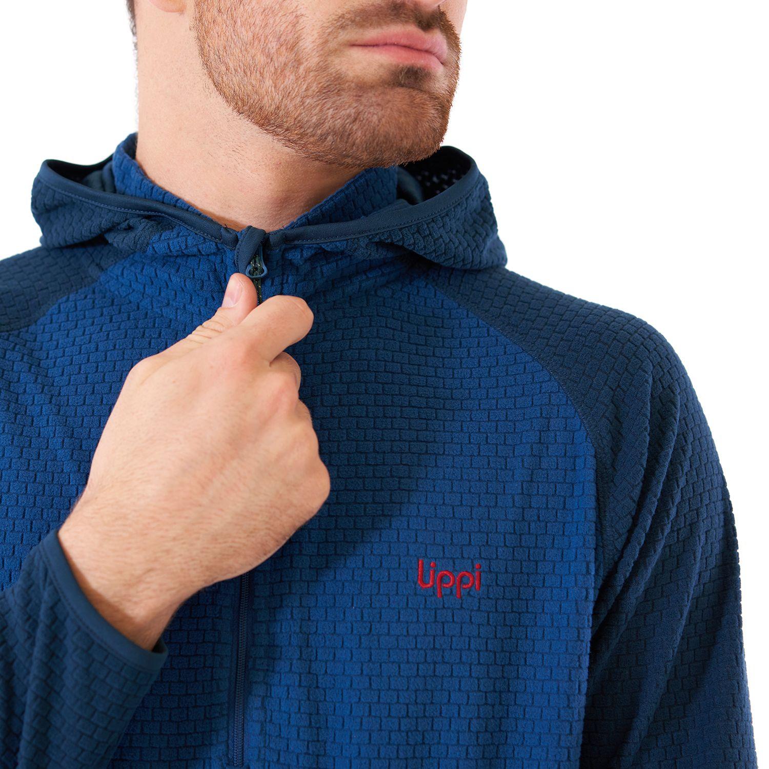 Poleron Hombre Jacaranda Nano-F 14 Zip Hoody Azul Lippi V21-4