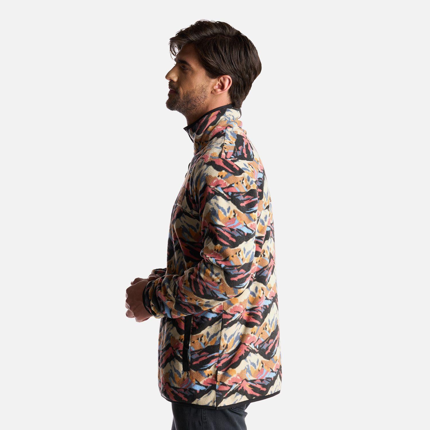 Poleron Hombre Tokerau Print Negro Haka Honu-3