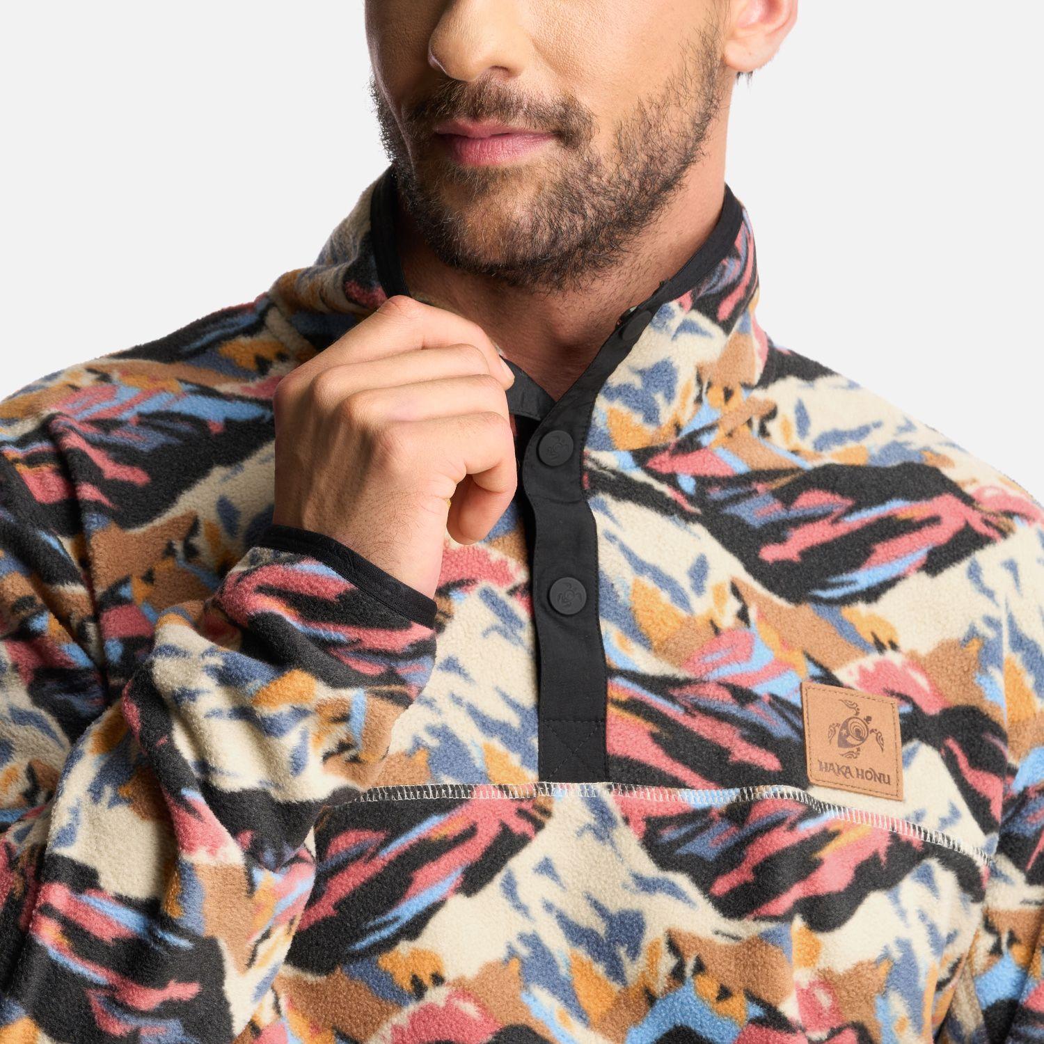 Poleron Hombre Tokerau Print Negro Haka Honu-5