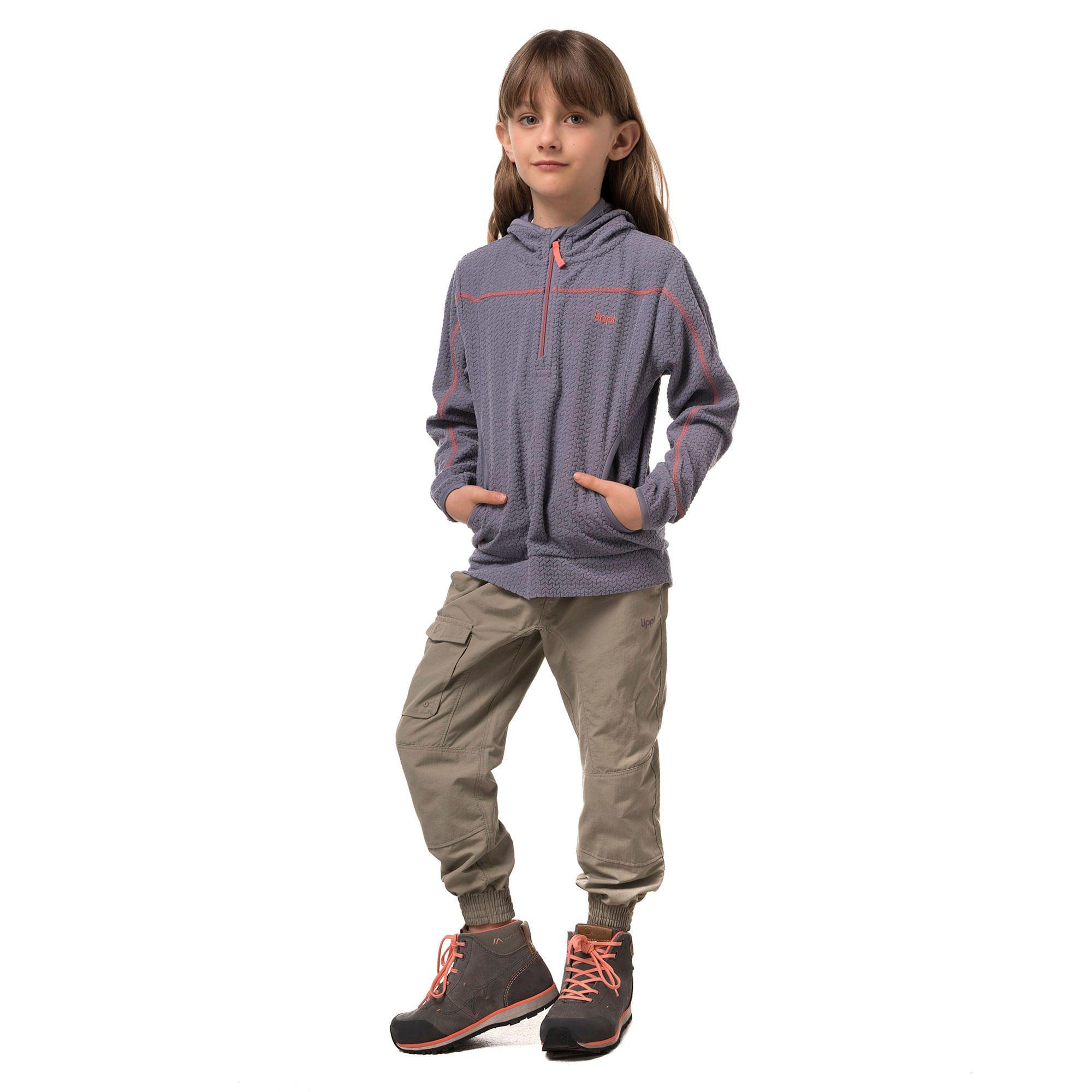 Poleron Niña Saltamontes Nano-F 1/4 Zip Hoody Rosa / Fucsia Lippi-1