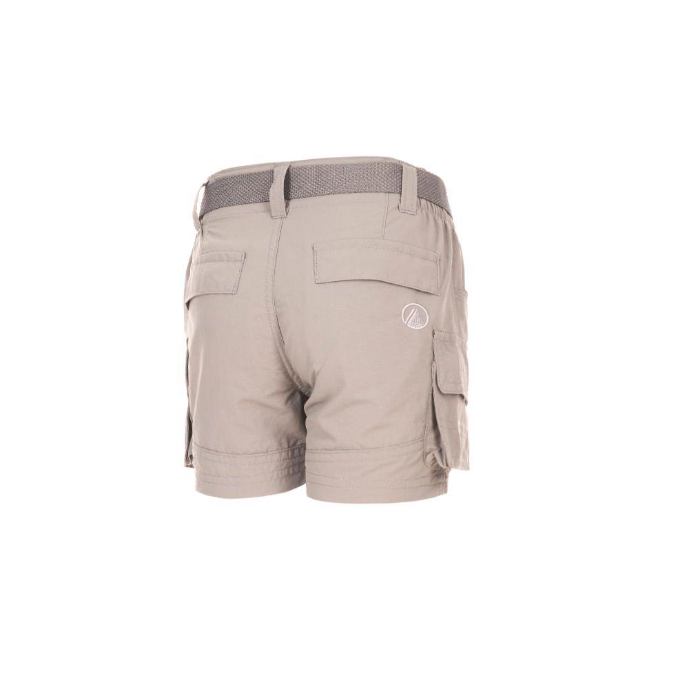 Short Niña Mini Just-Go Q-Dry Cargo Shorts Gris Lippi-1
