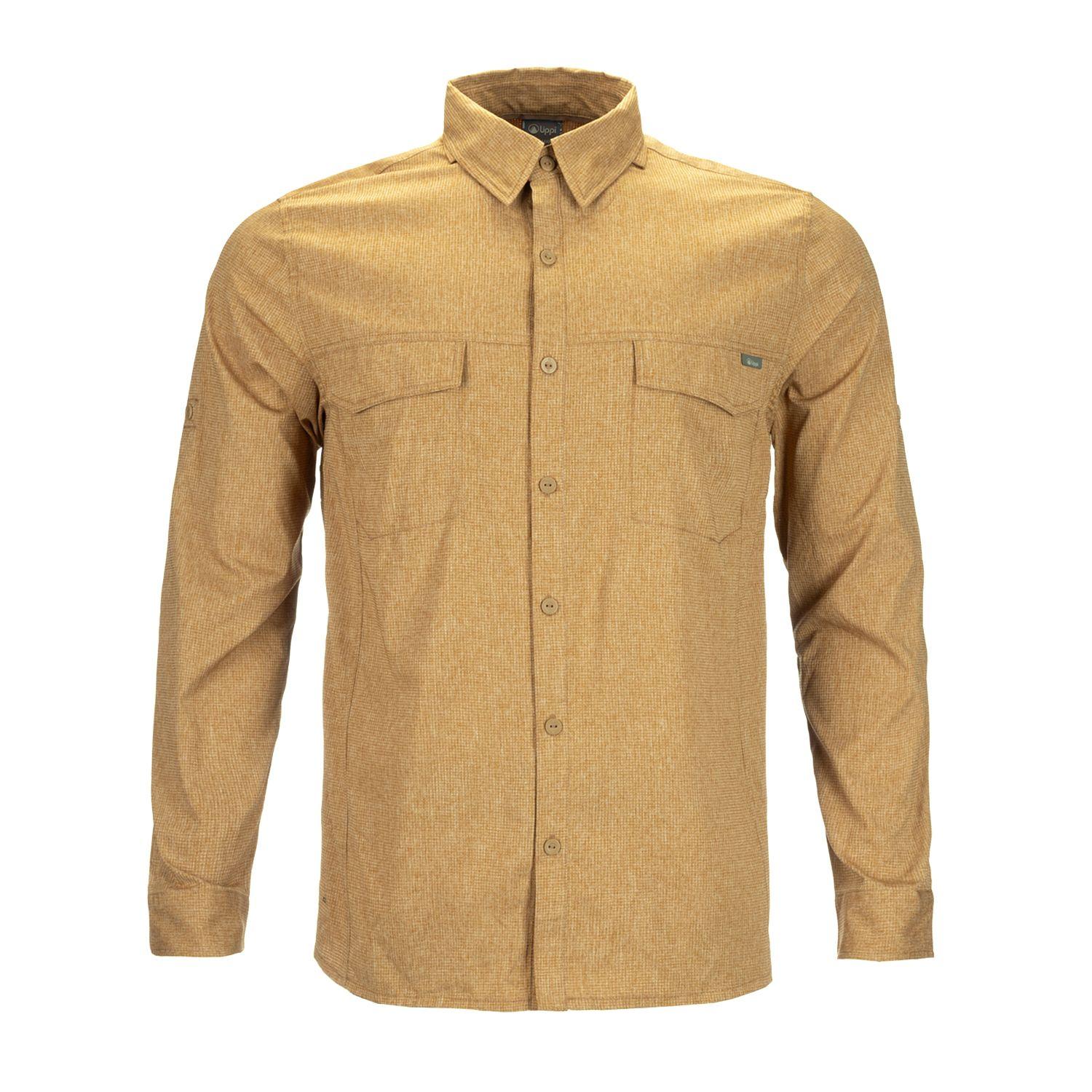 Camisa Hombre Rosselot Long Sleeve Q-Dry Shirt Melange Mostaza Lippi-0