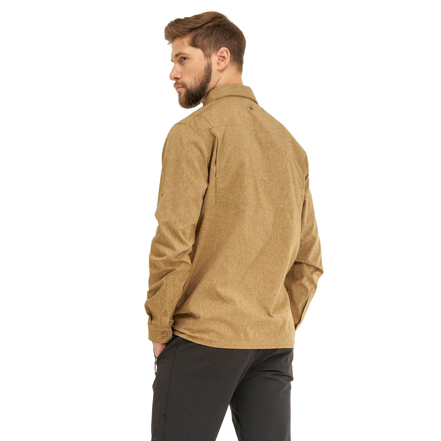 Camisa Hombre Rosselot Long Sleeve Q-Dry Shirt Melange Mostaza Lippi-2