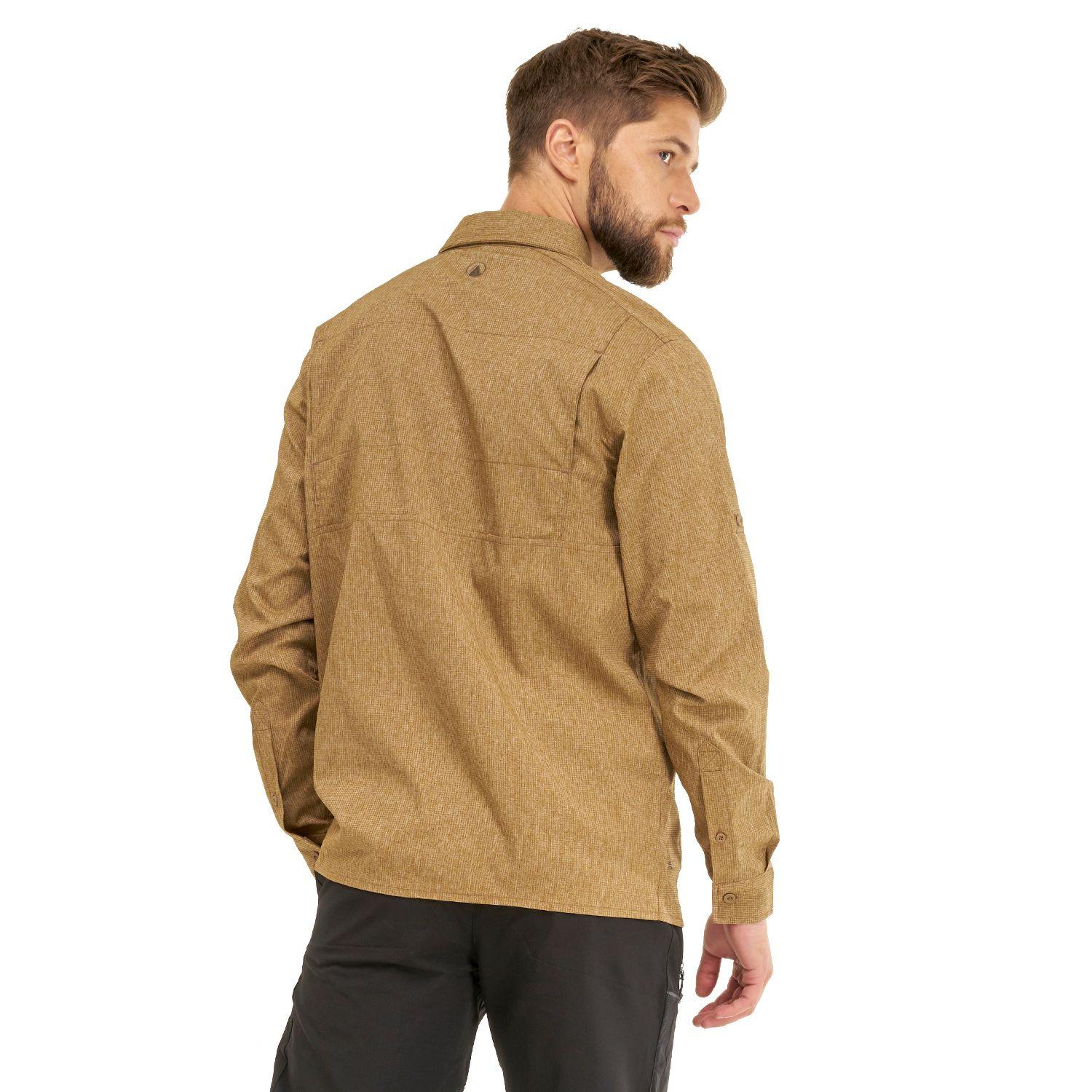 Camisa Hombre Rosselot Long Sleeve Q-Dry Shirt Melange Mostaza Lippi-3