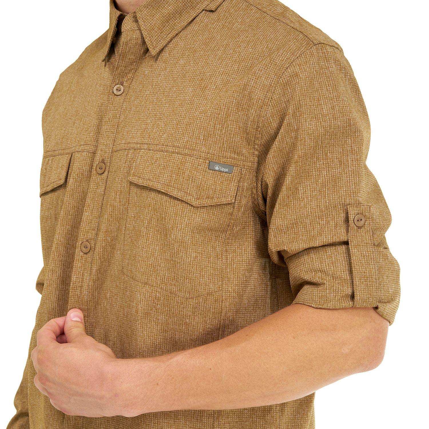 Camisa Hombre Rosselot Long Sleeve Q-Dry Shirt Melange Mostaza Lippi-5