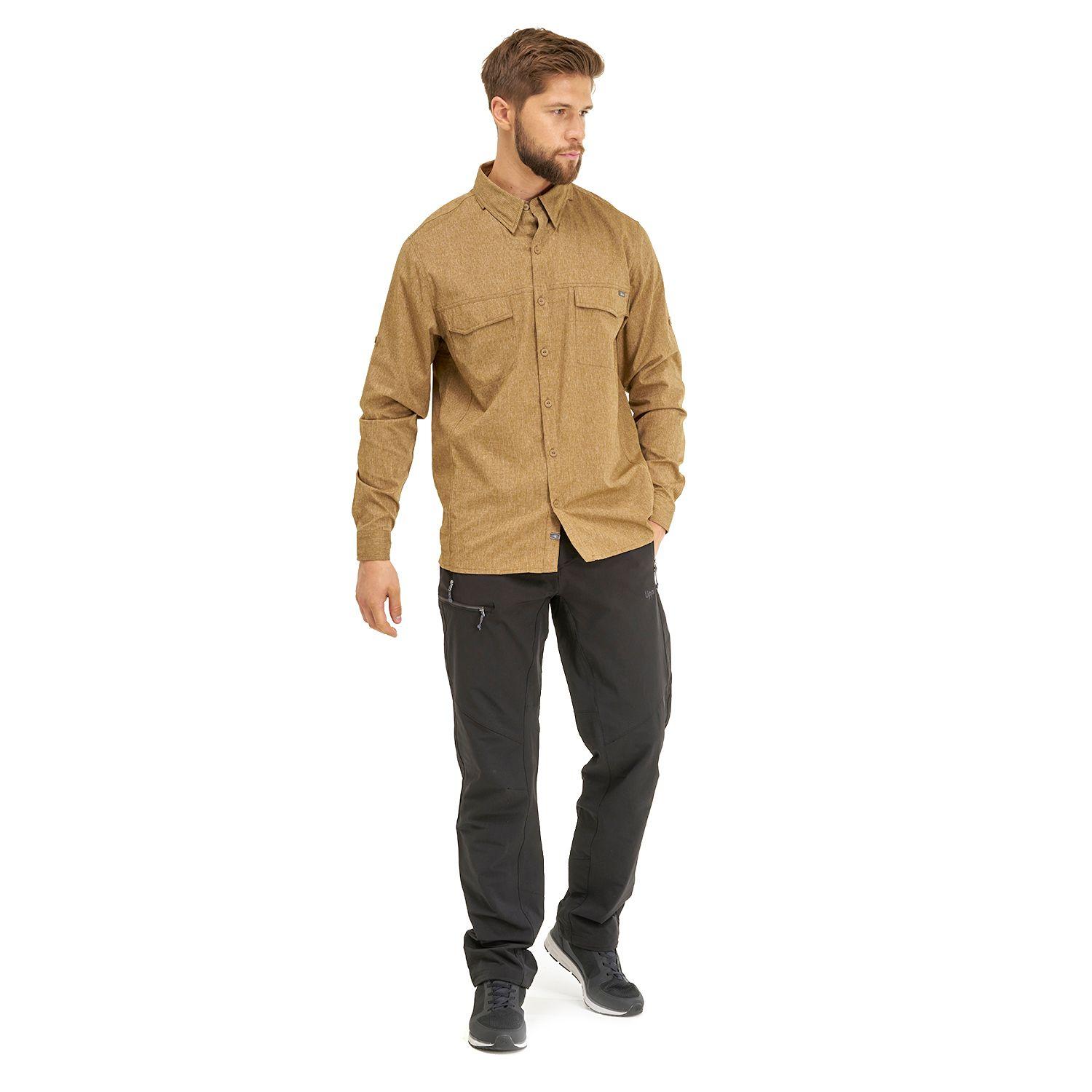 Camisa Hombre Rosselot Long Sleeve Q-Dry Shirt Melange Mostaza Lippi-6