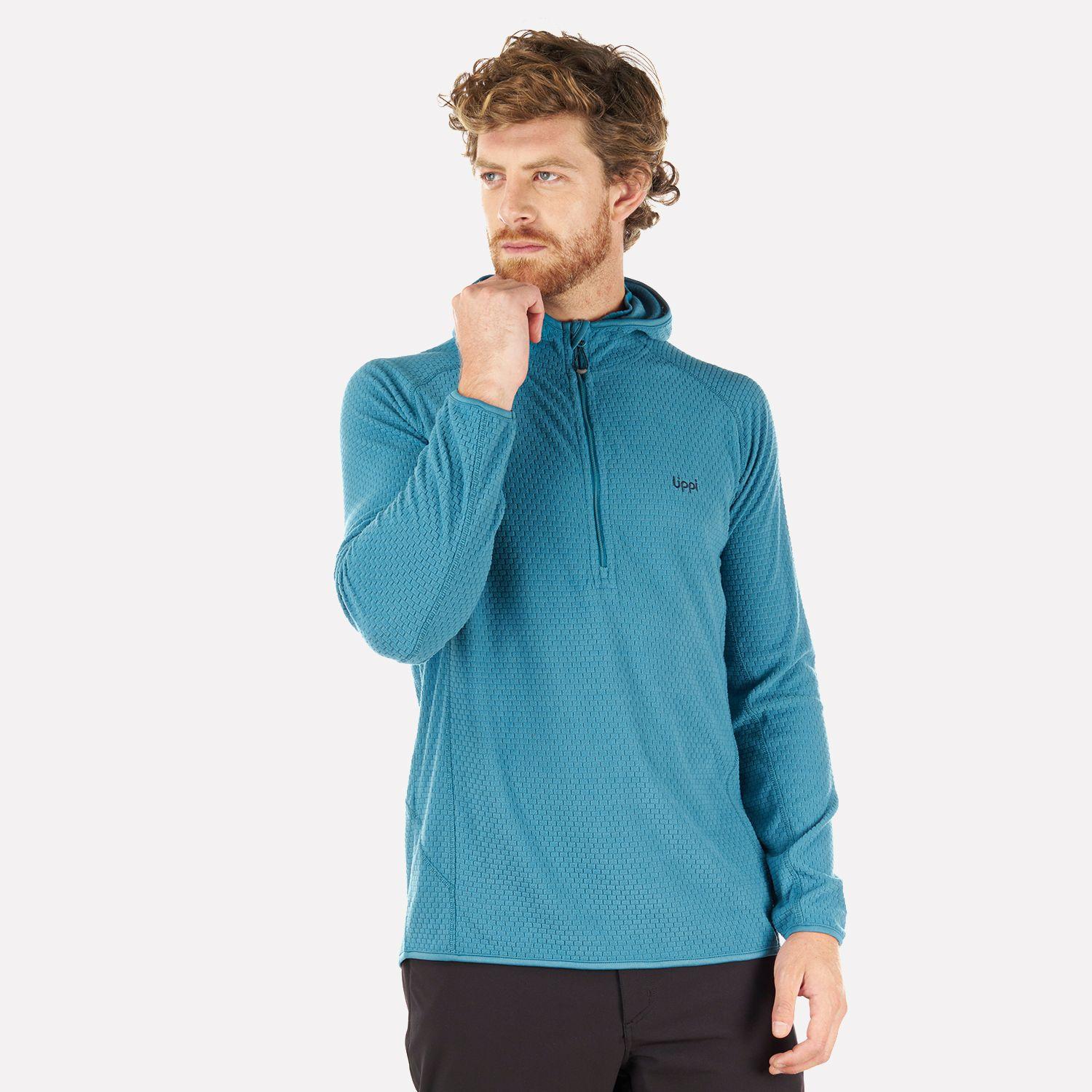 Poleron Hombre Jacaranda Nano-F 14 Zip Hoody Azul Lippi I22-1