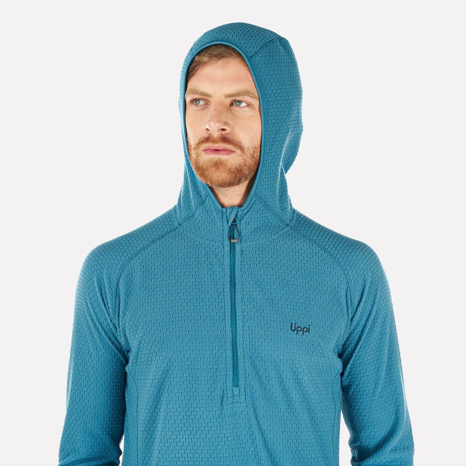 Poleron Hombre Jacaranda Nano-F 14 Zip Hoody Azul Lippi I22-3