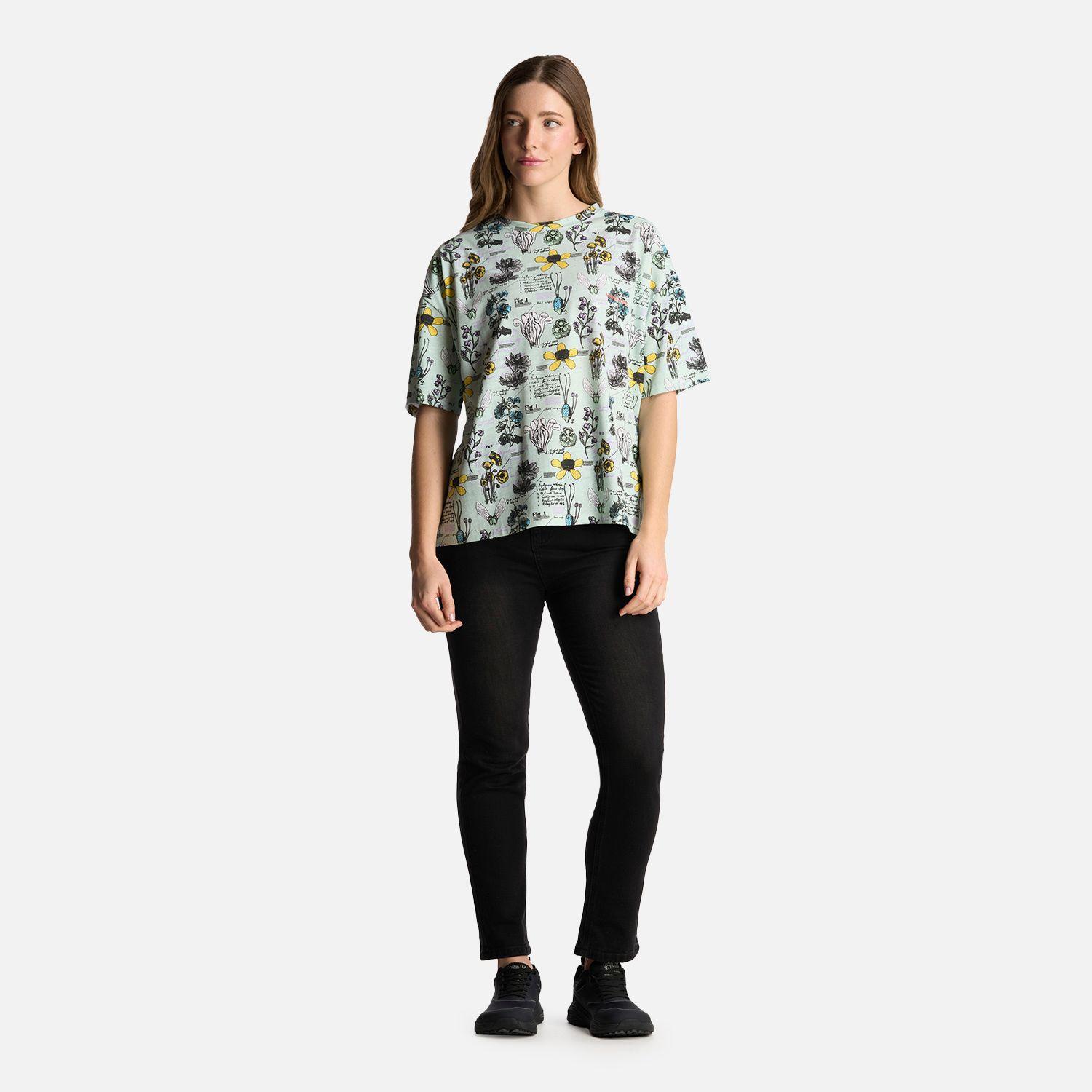 Polera Mujer Botanica Print Jade Haka Honu-4