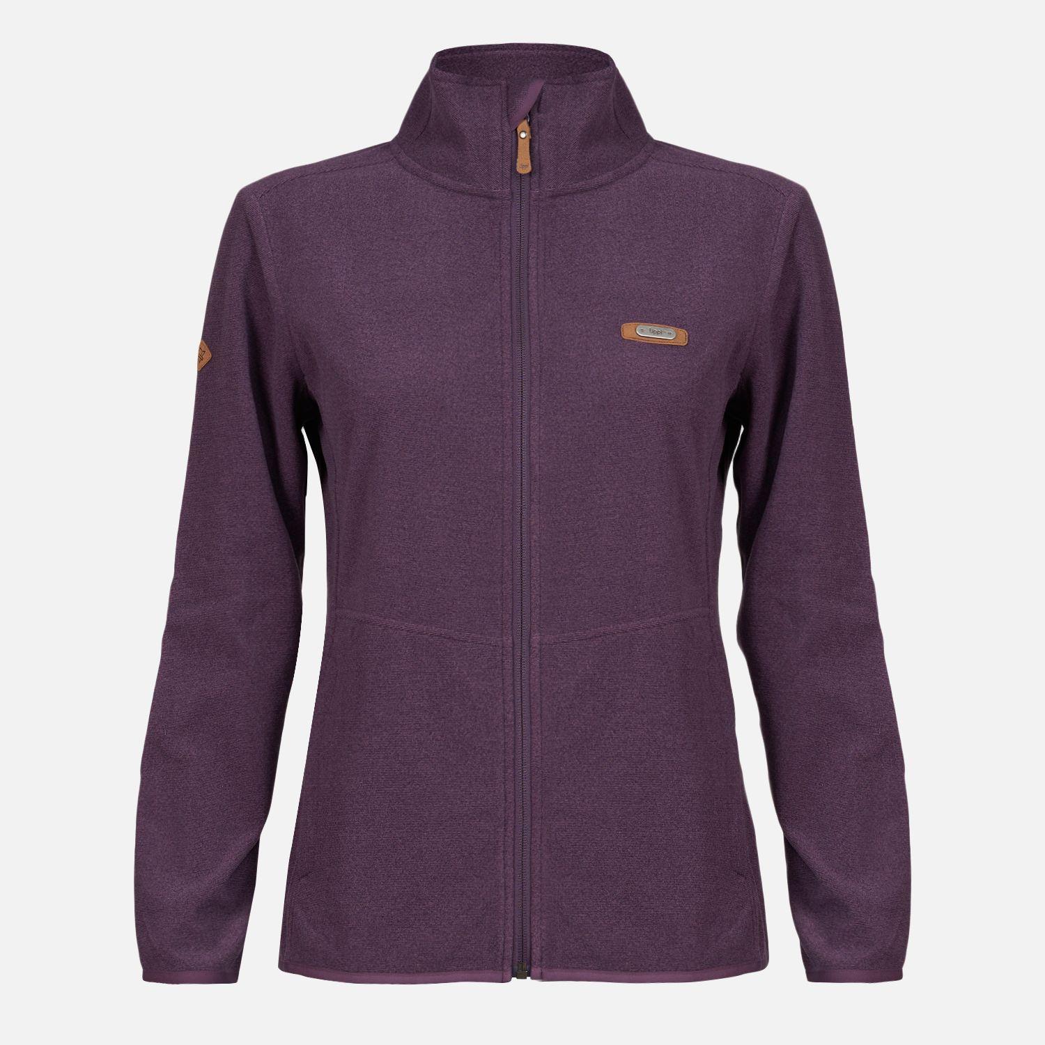 Poleron Teen Girl Stripes Nano-F Full Zip Malva Lippi-0