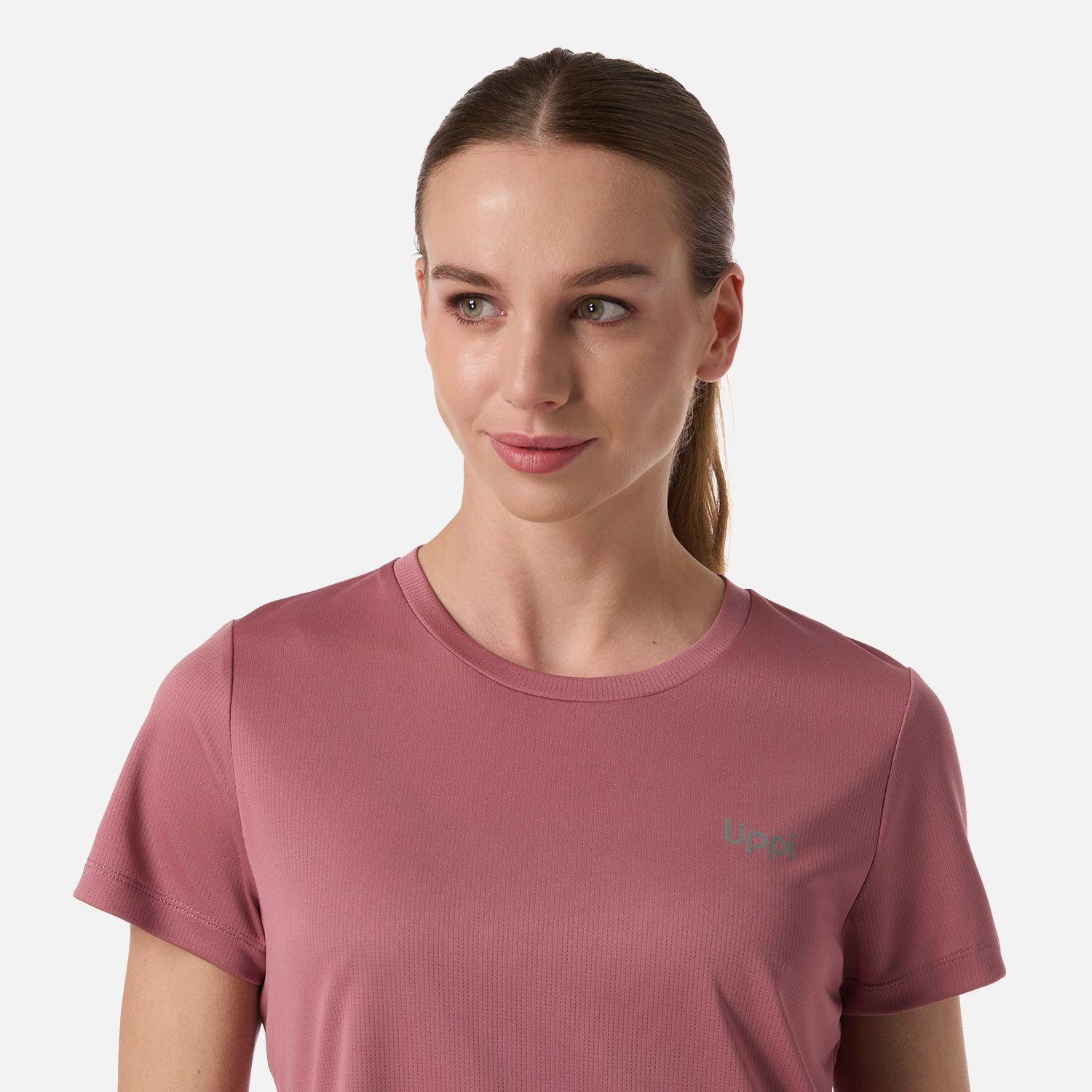 Polera Mujer Core Q-Dry T-Shirt Rosa Oscuro Lippi V26-3