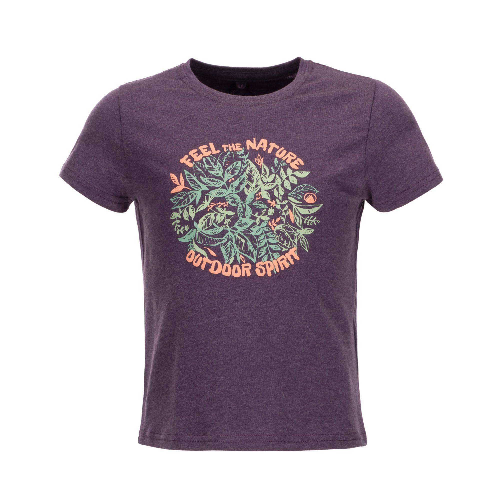 Polera Niña Discover UV-Stop T-Shirt Melange Uva Lippi-0