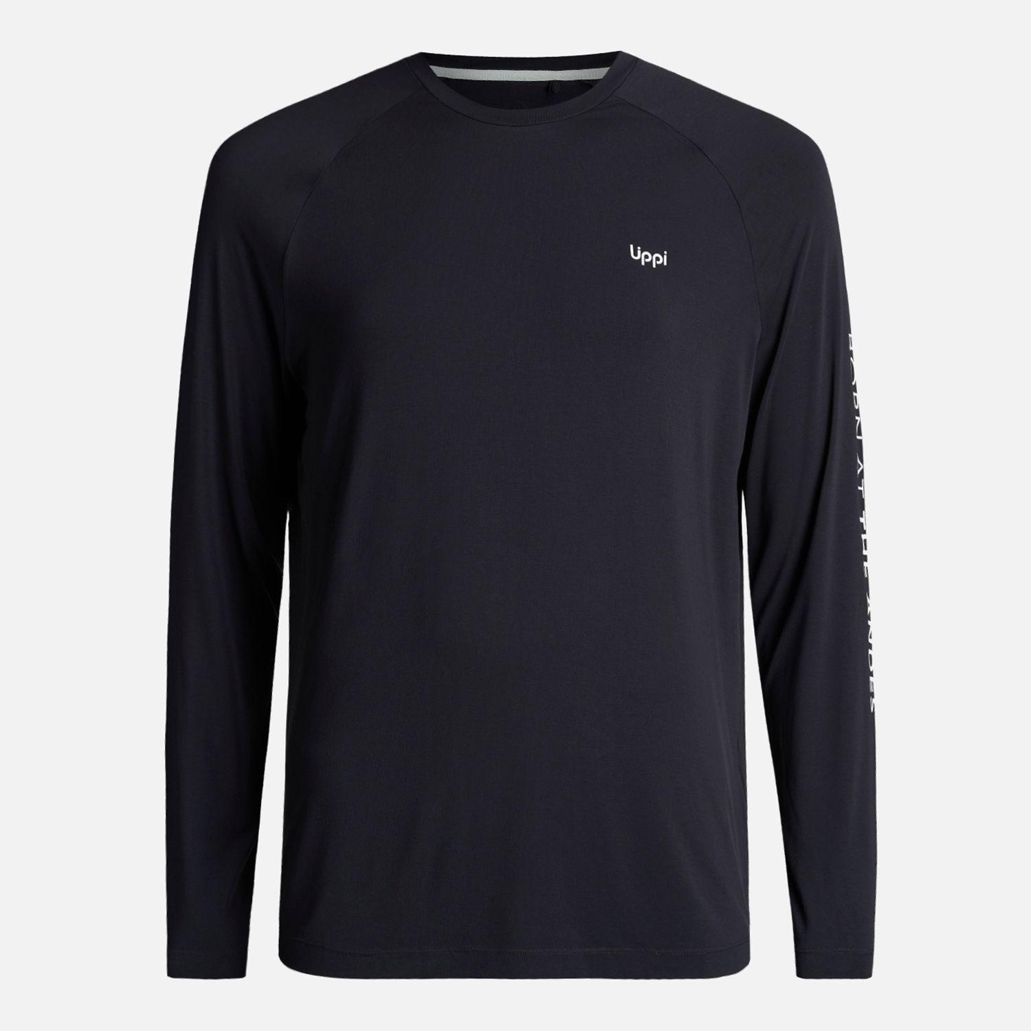 Polera Hombre Sun Action Long Sleeve Q-Dry Tshirt Grafito Lippi-0