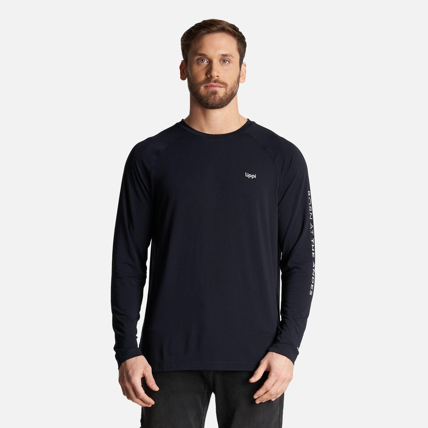 Polera Hombre Sun Action Long Sleeve Q-Dry Tshirt Grafito Lippi-1