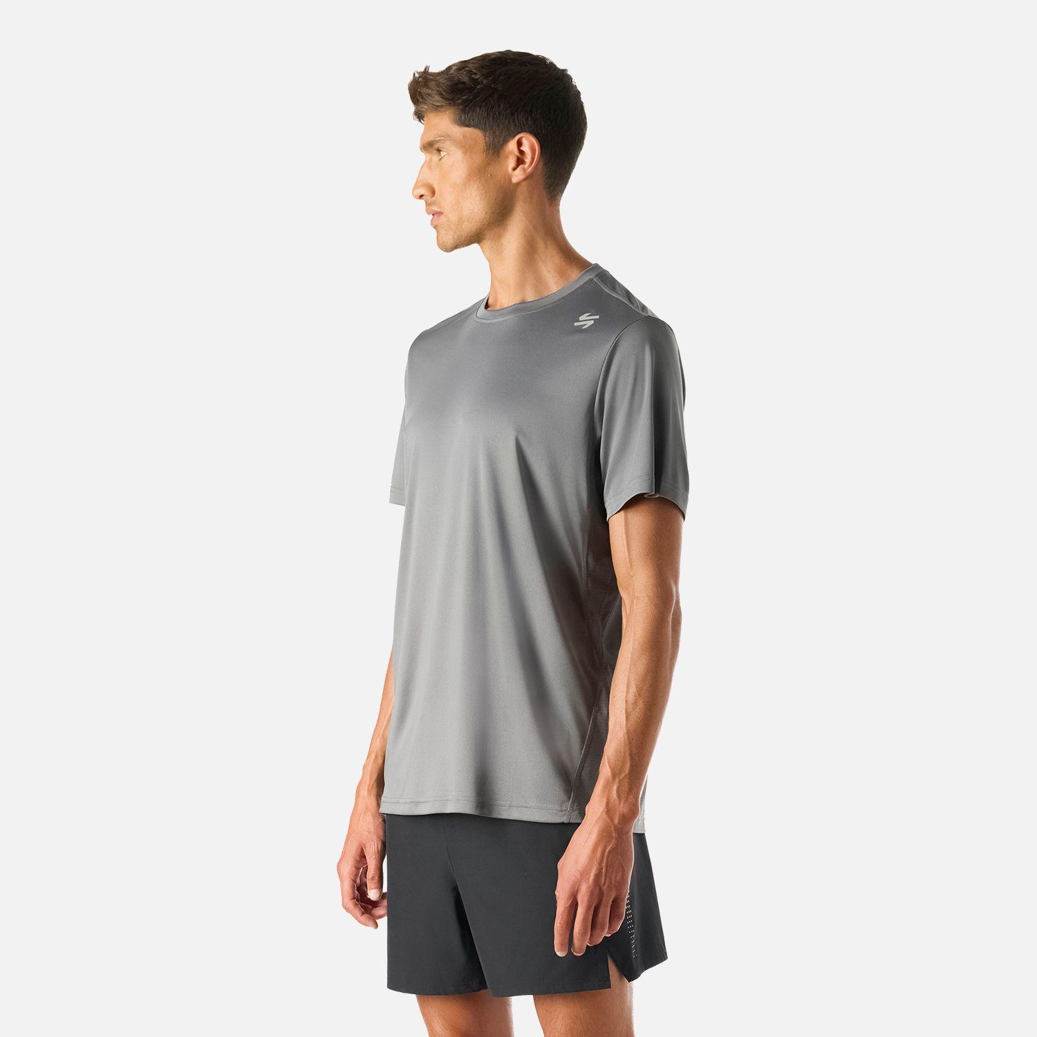 Polera Hombre Tempo Advanced T-Shirt Gris Medio Vulcano-1