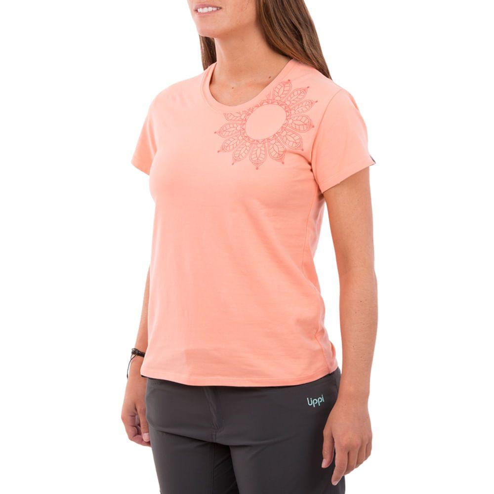 Polera Mujer Mandala Cotton T-Shirt Salmon Lippi-1